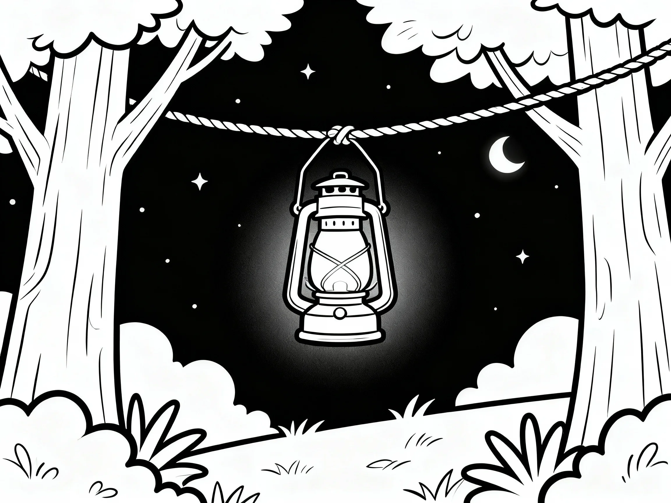 Campsite with Lantern