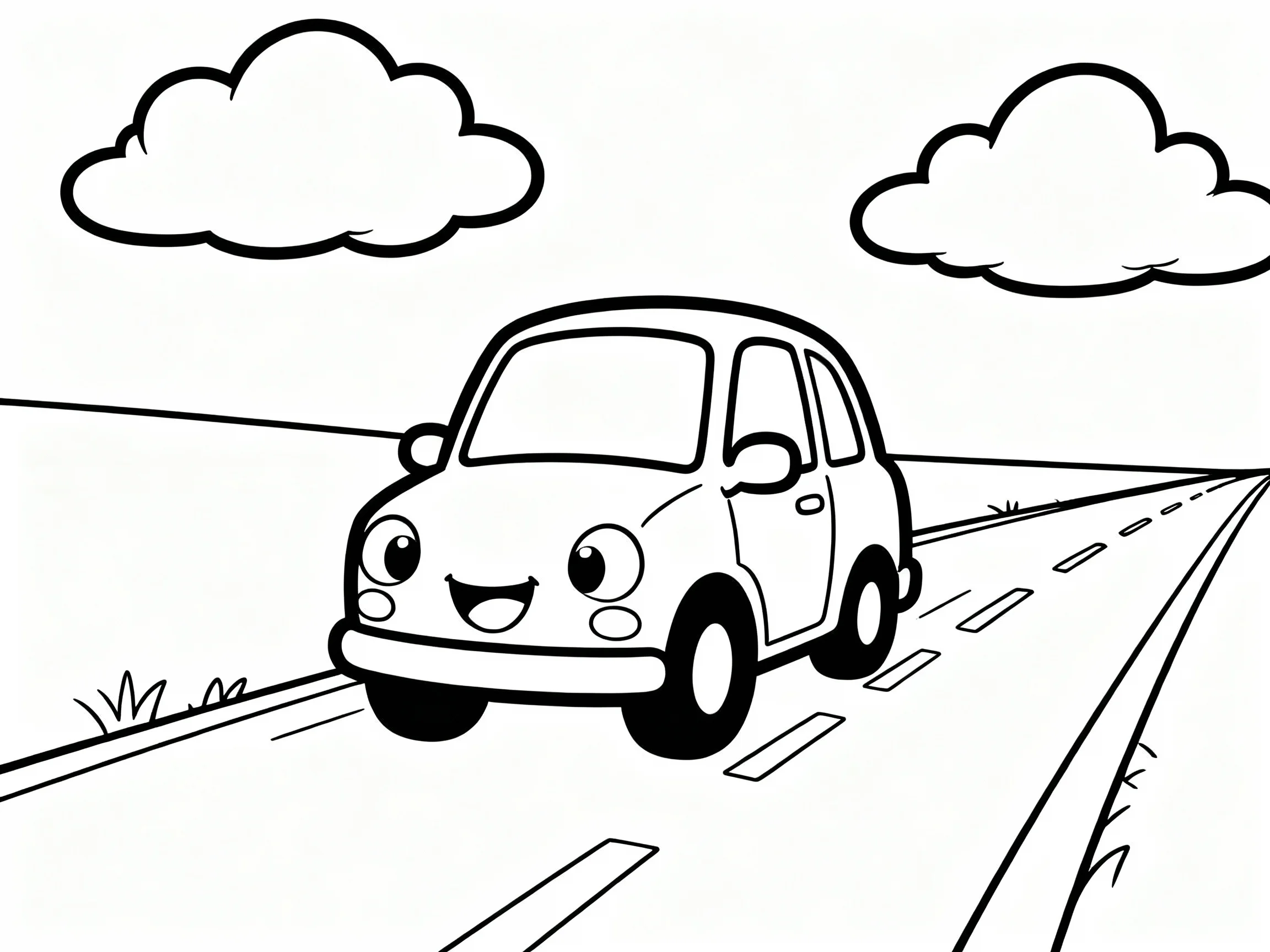 Simple Car on the Road