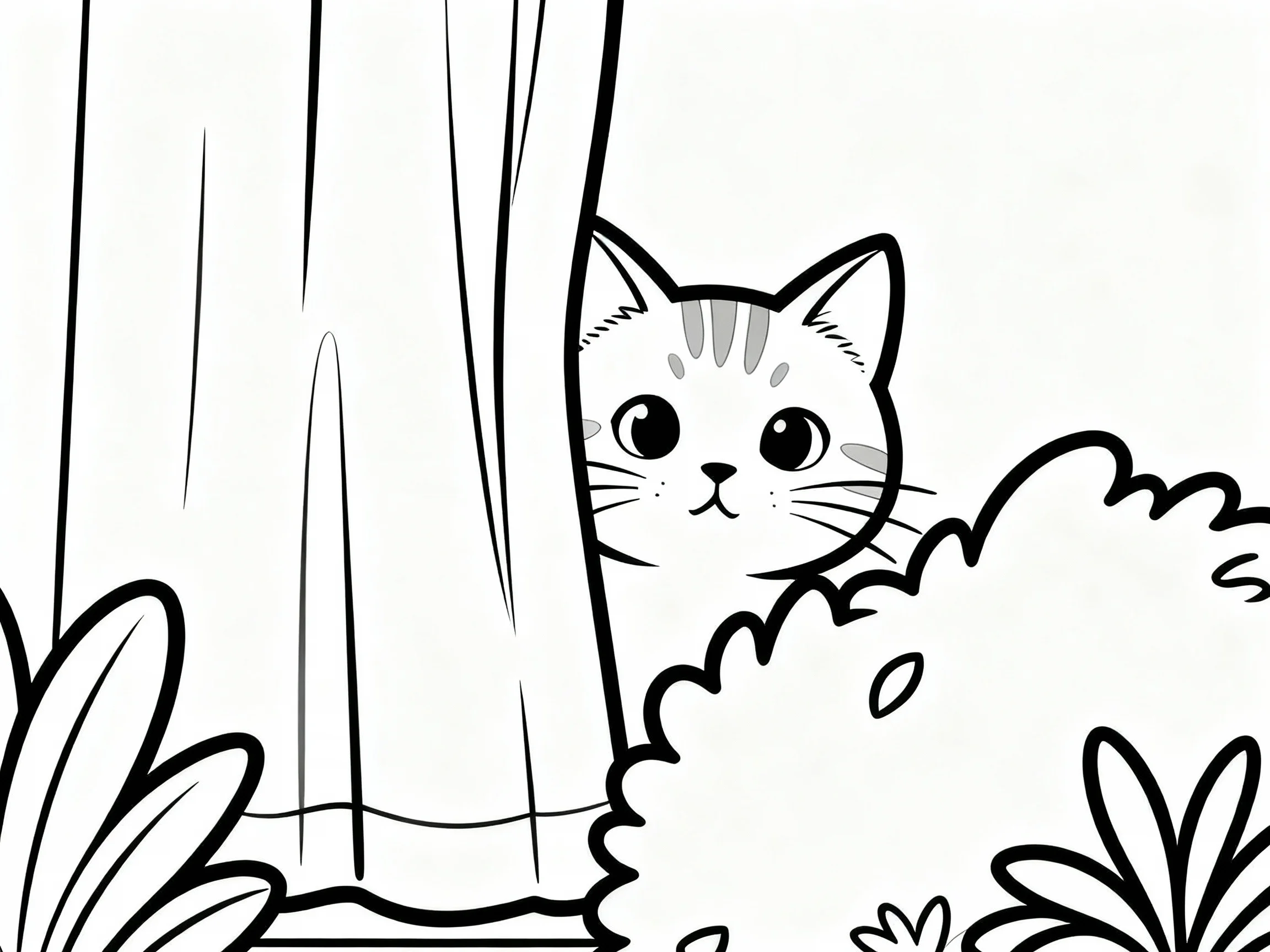 Cat Playing Hide and Seek