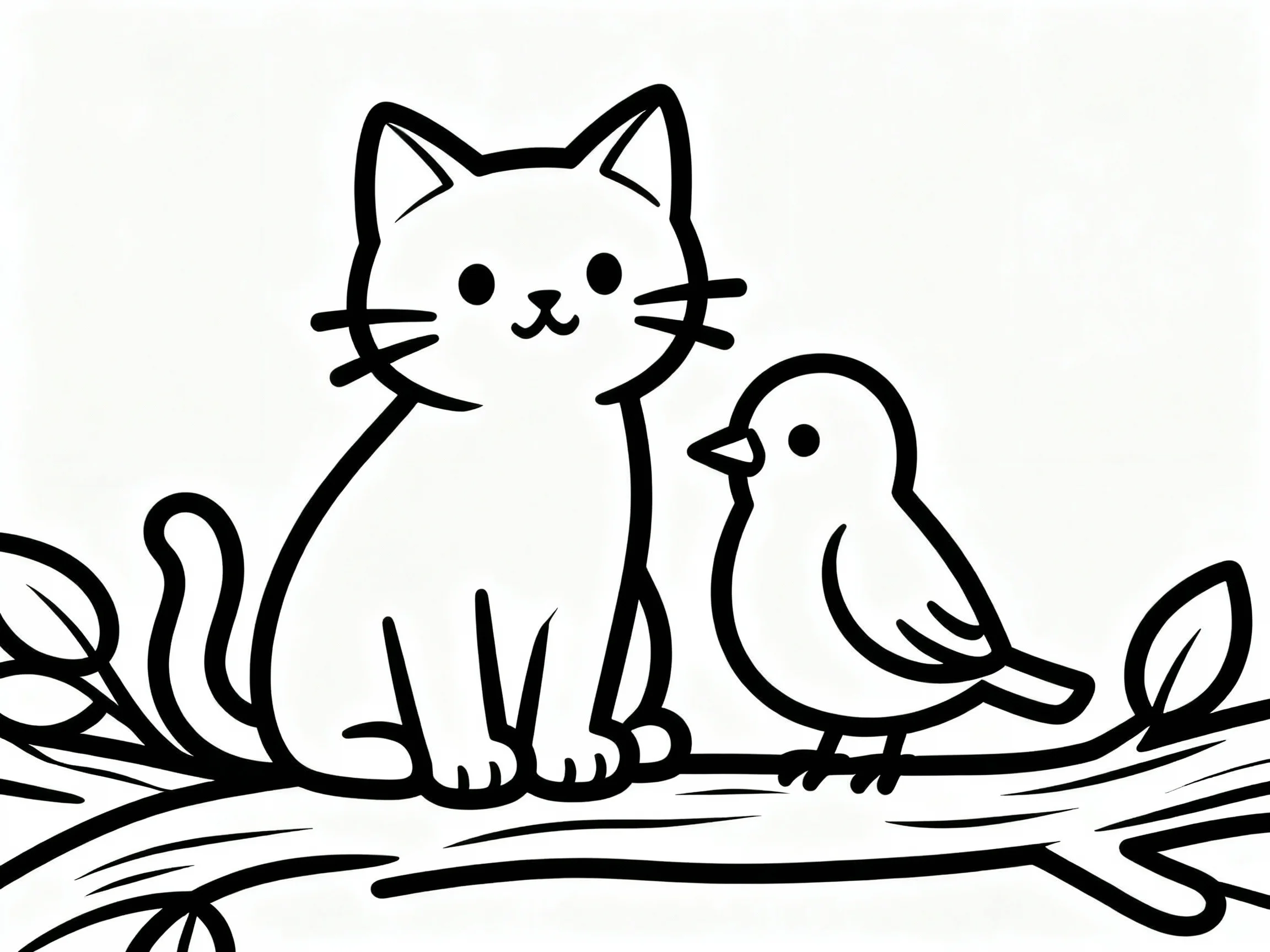 Cat with a Bird Friend