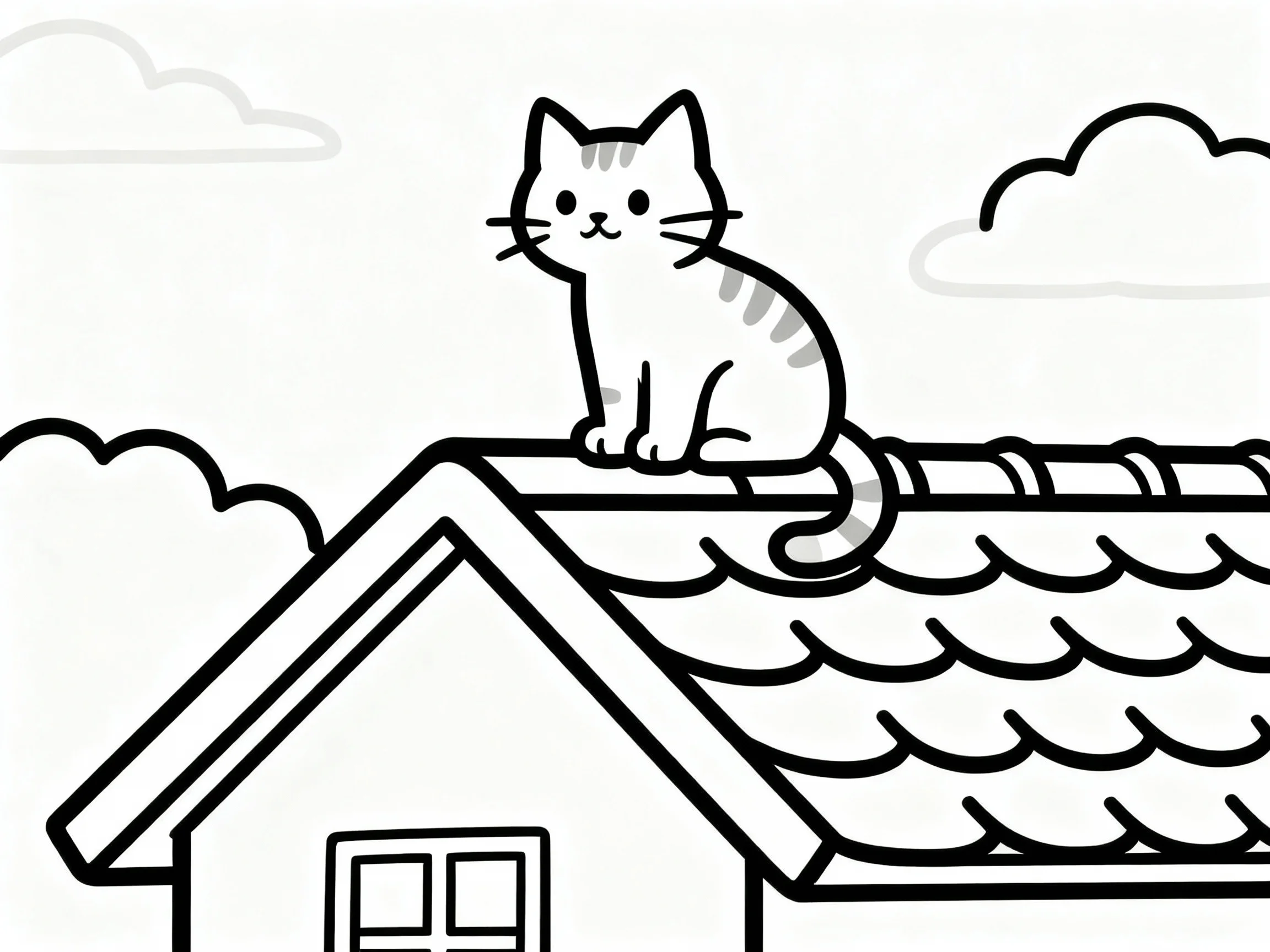 Cat on a Roof