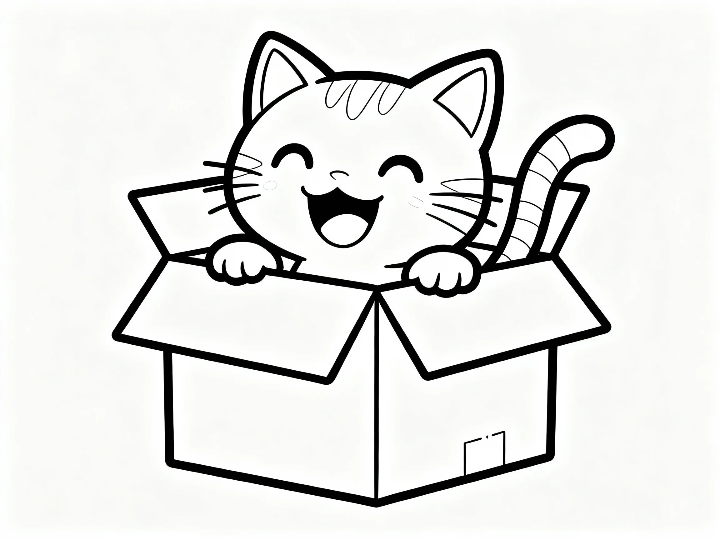 Cat in a Cardboard Box