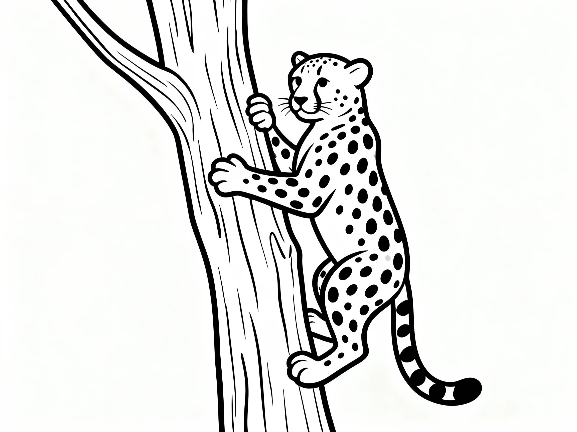 Cheetah Climbing