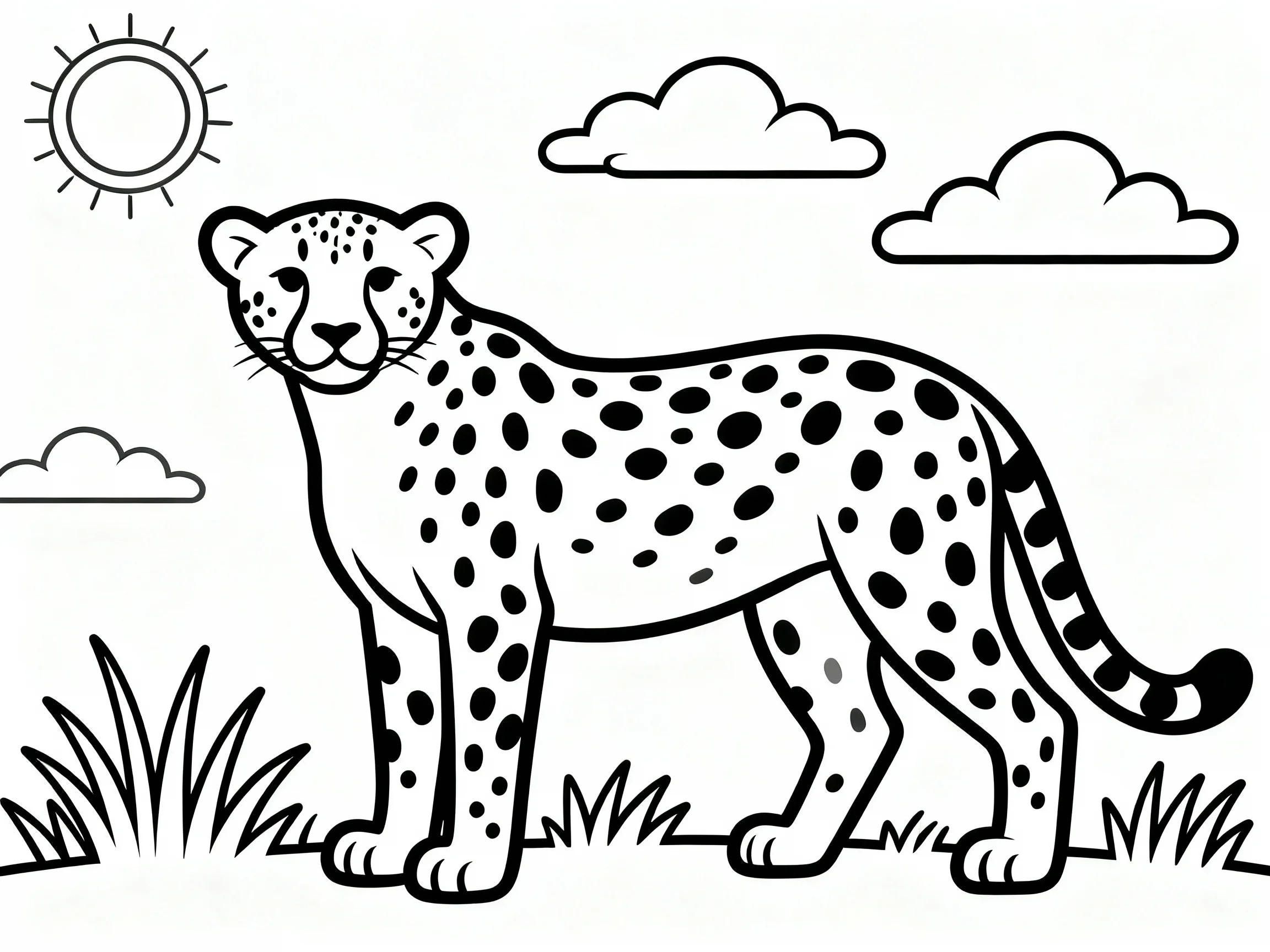 Cheetah with Simple Background