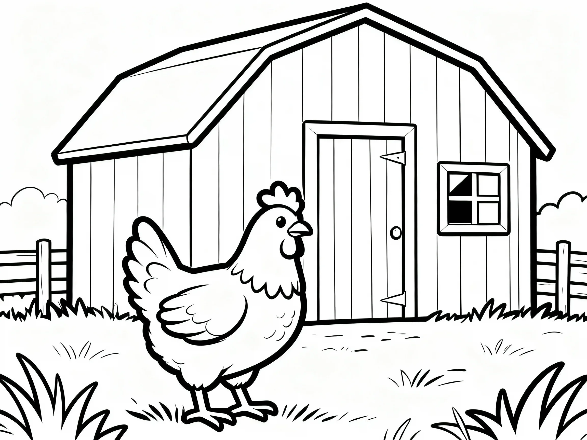 Chicken and Barn