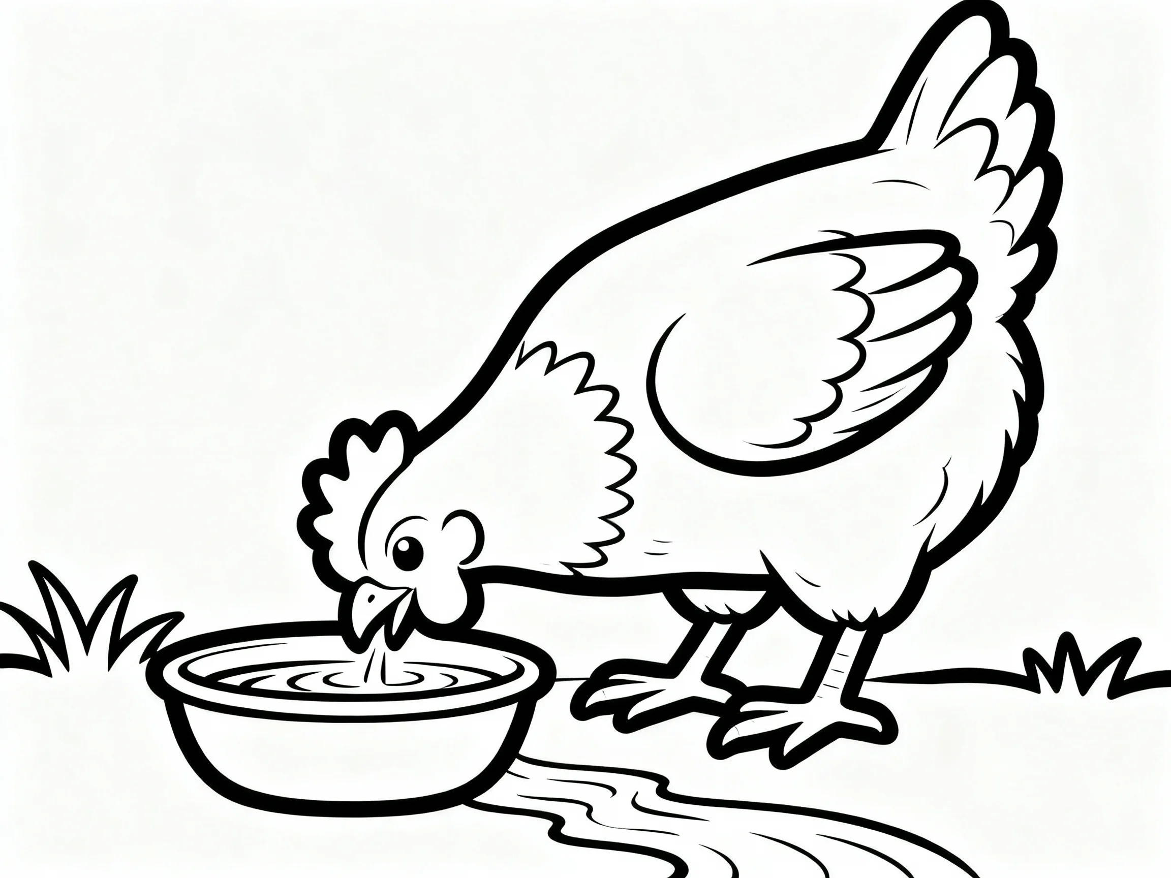 Chicken Drinking Water