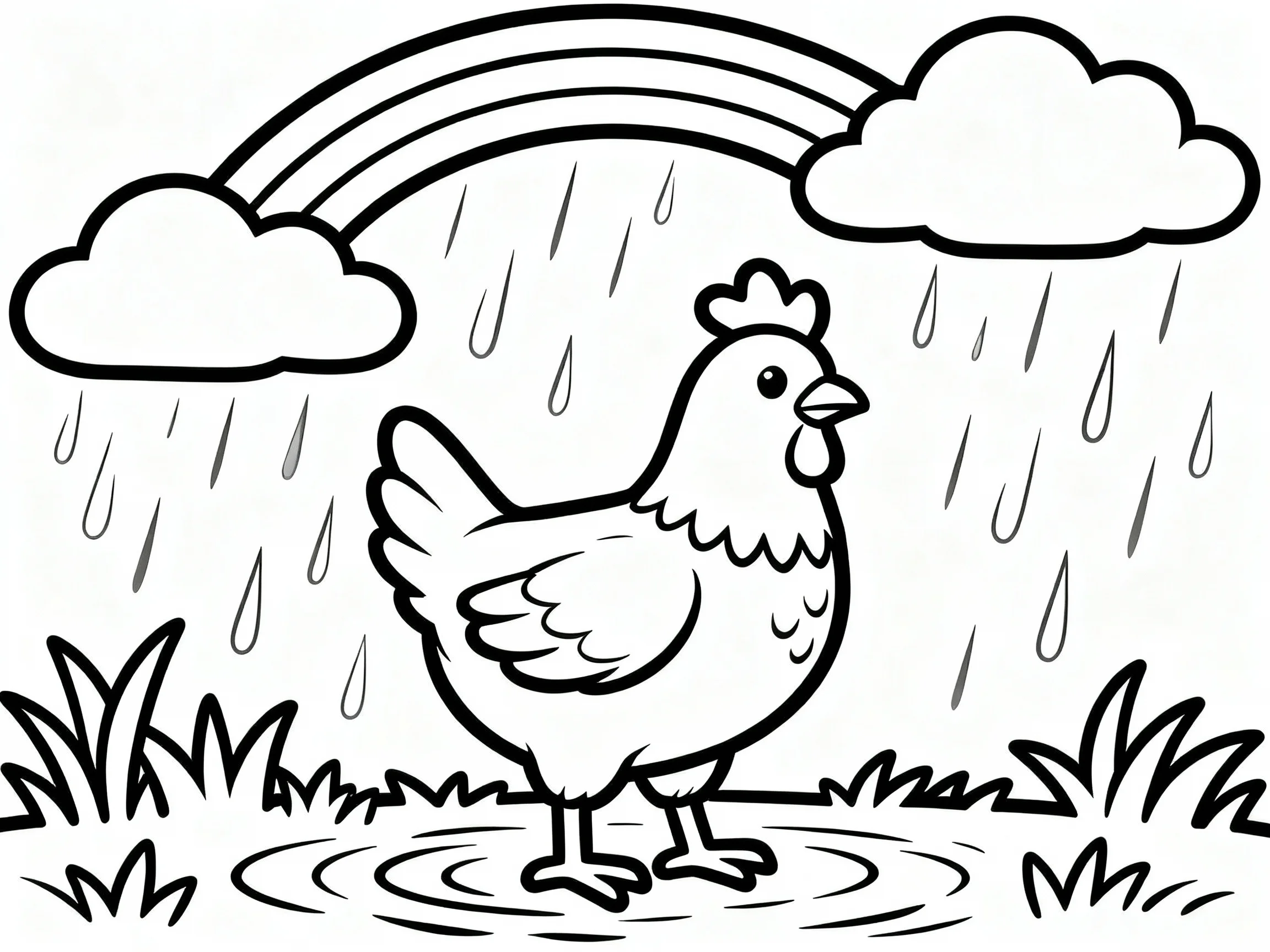 Chicken Under Rainbow