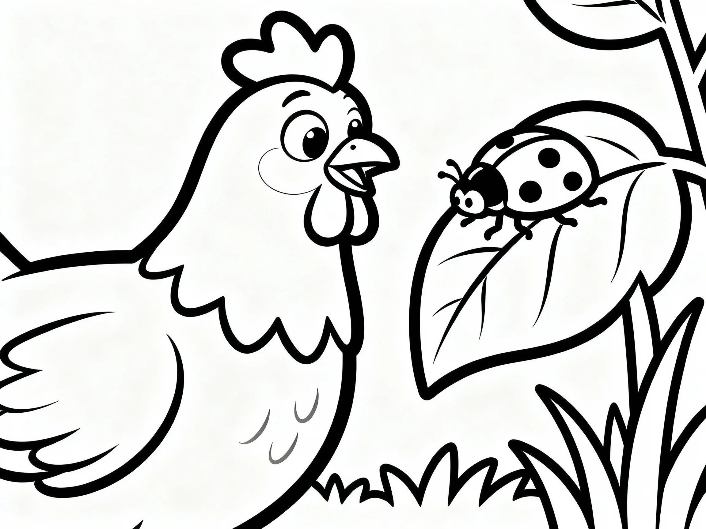 Chicken with Ladybug