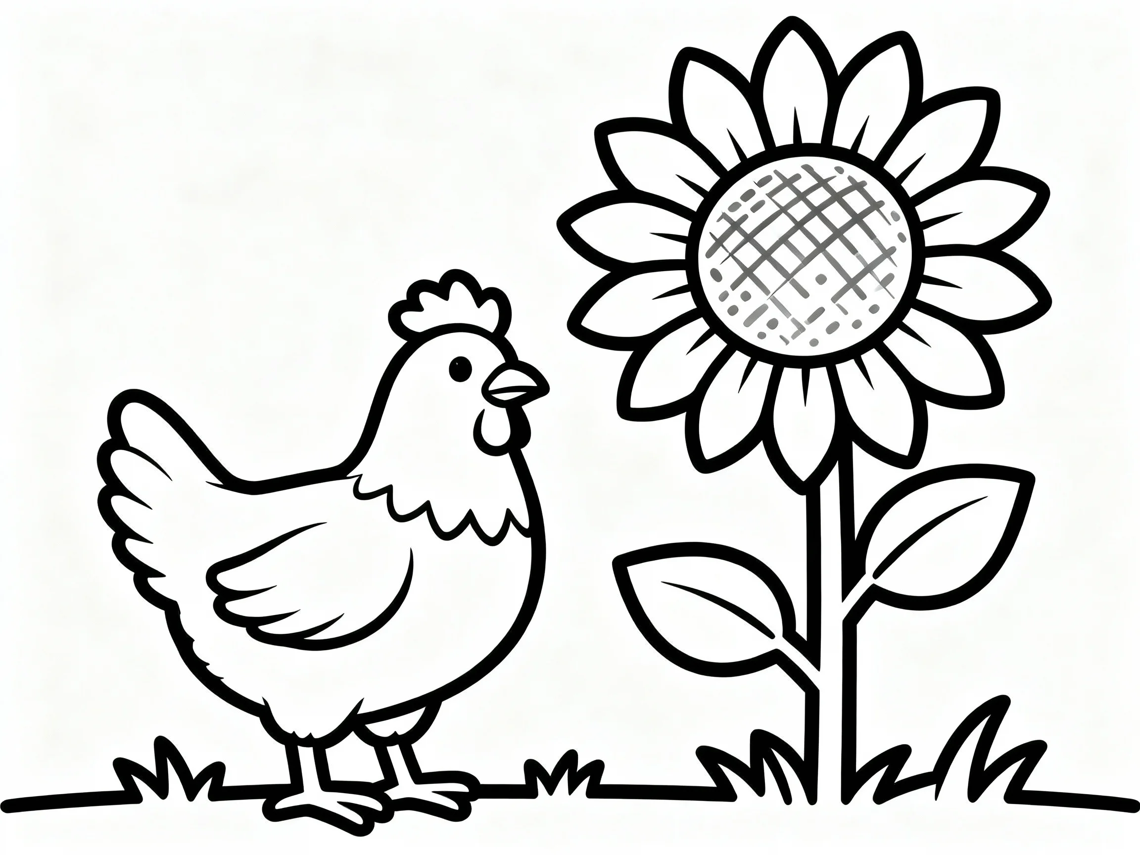 Chicken and Sunflower