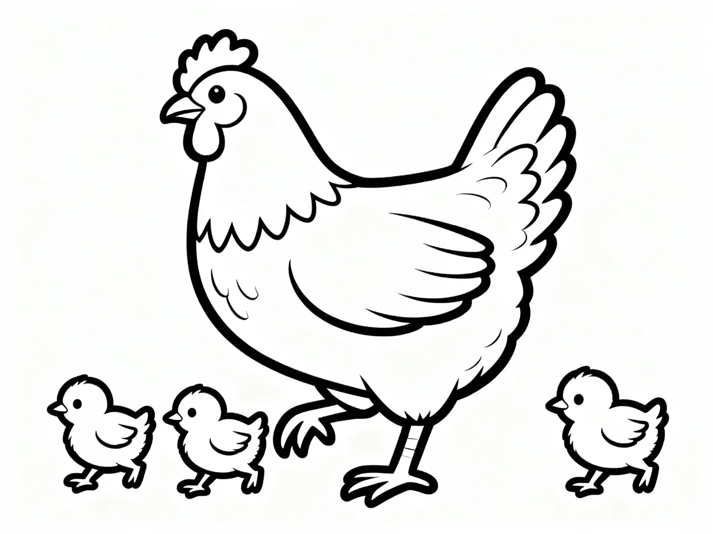 Mother Hen with Chicks