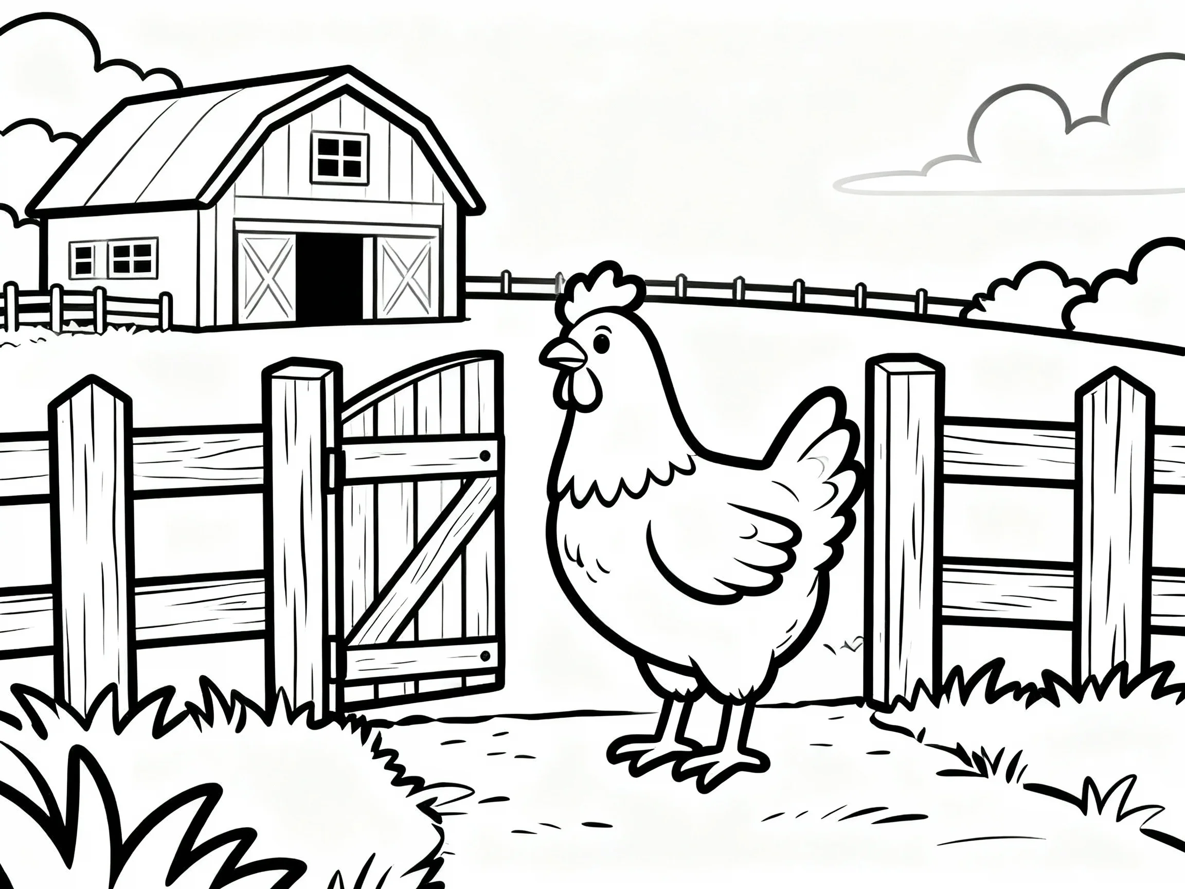 Chicken at Farm Gate