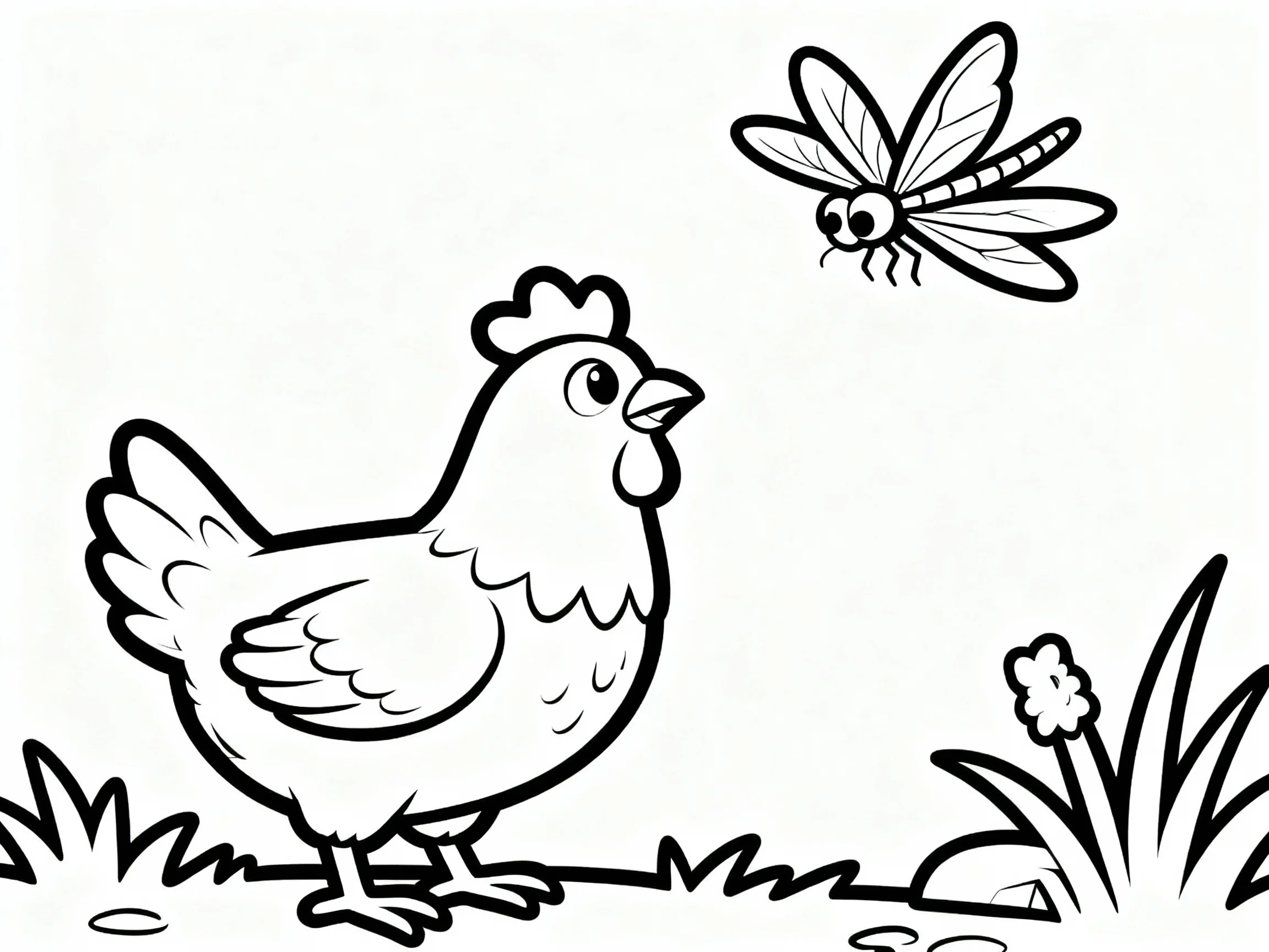 Chicken with Dragonfly