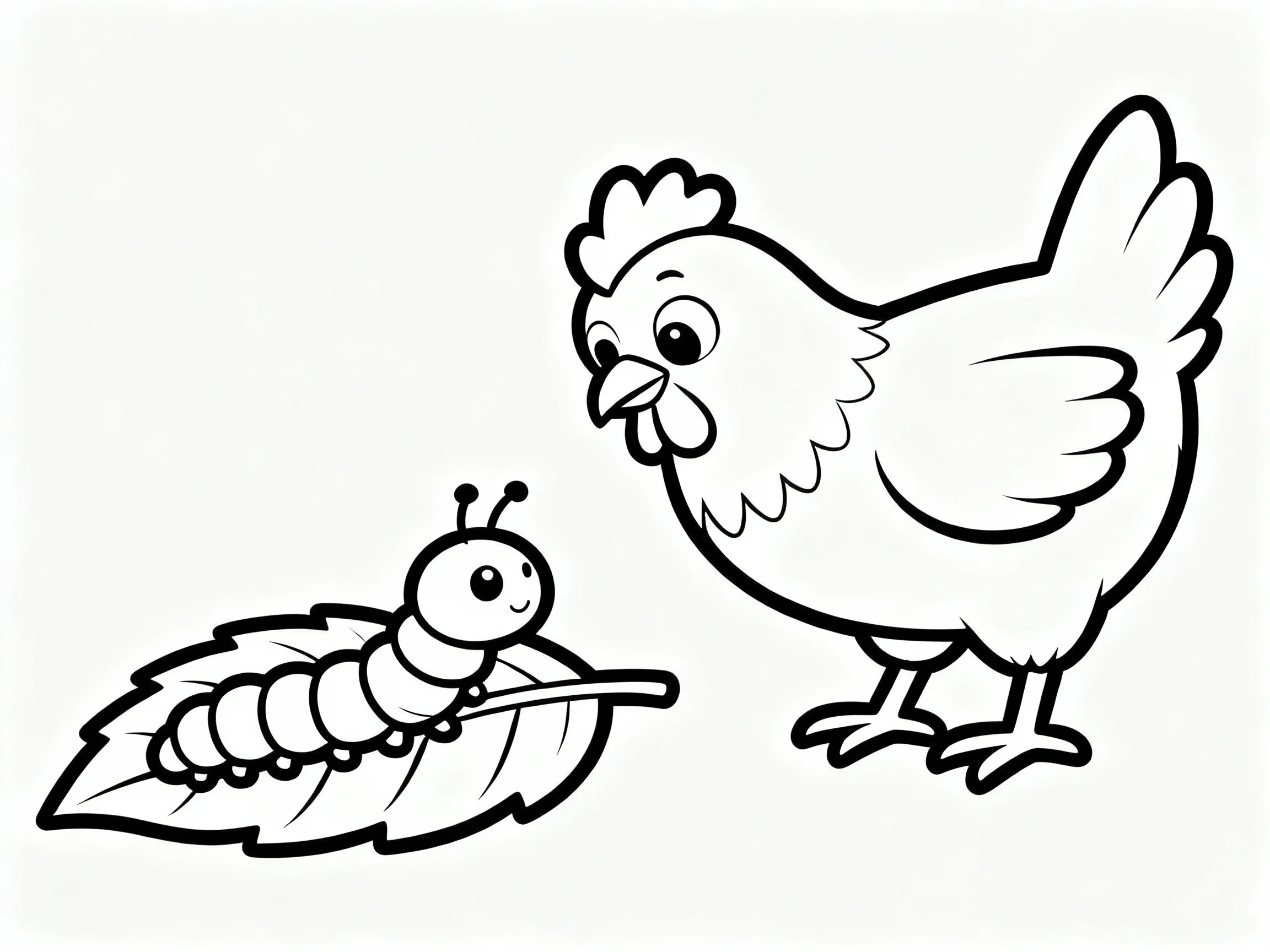 Chicken with Caterpillar