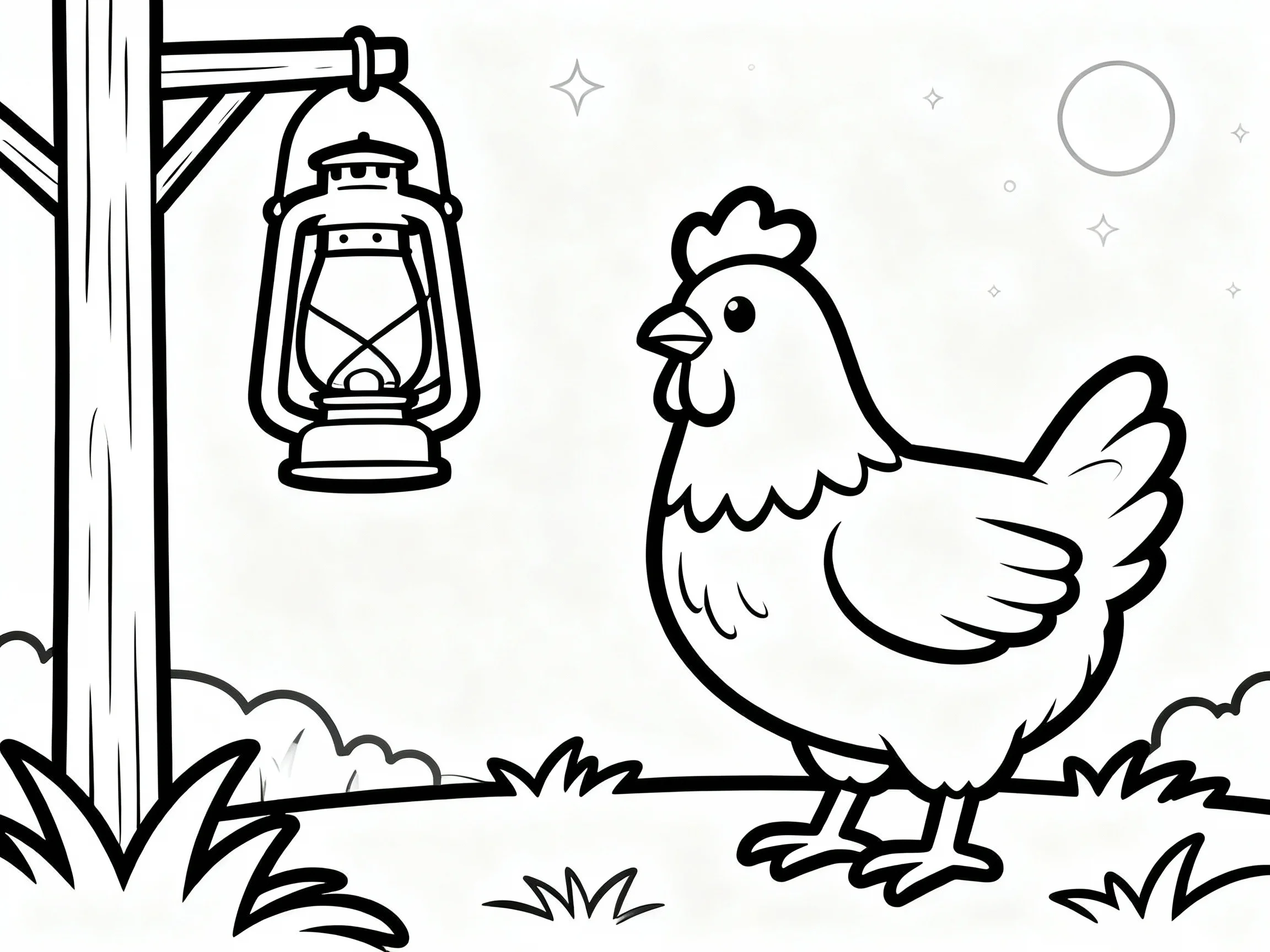 Chicken with Lantern