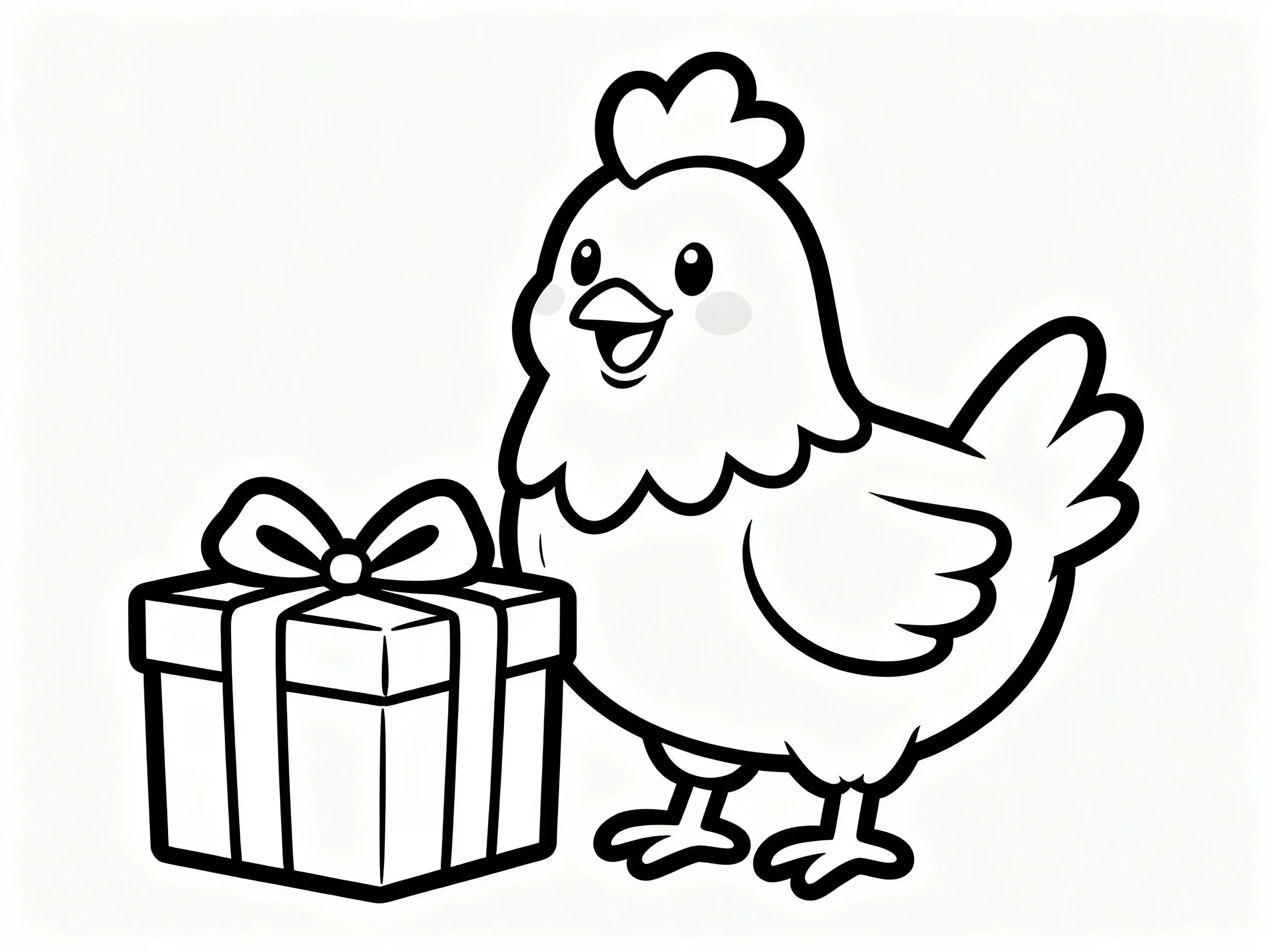 Chicken with Present