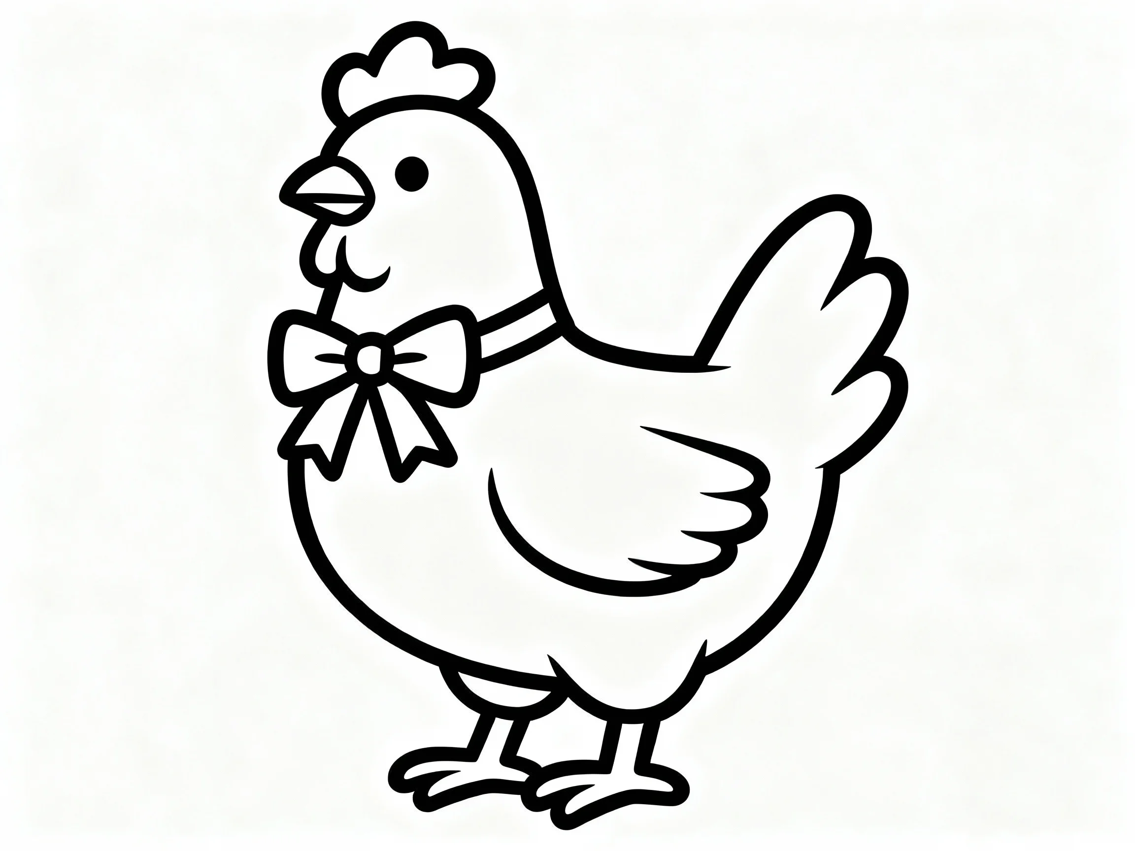 Chicken Wearing Bow