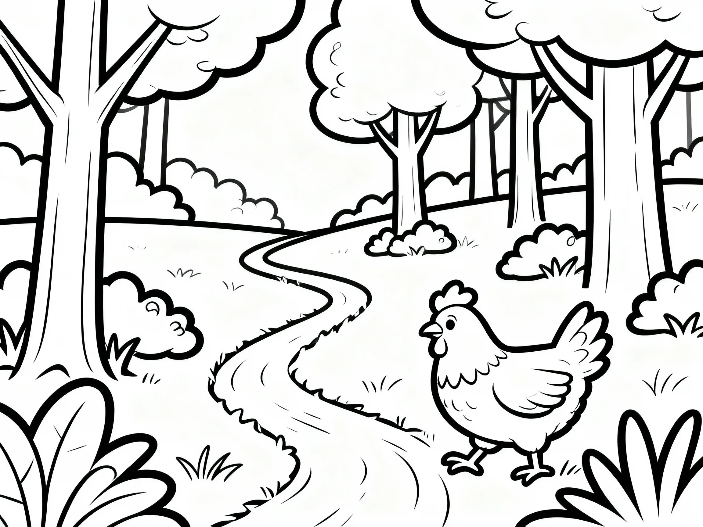 Chicken in Forest