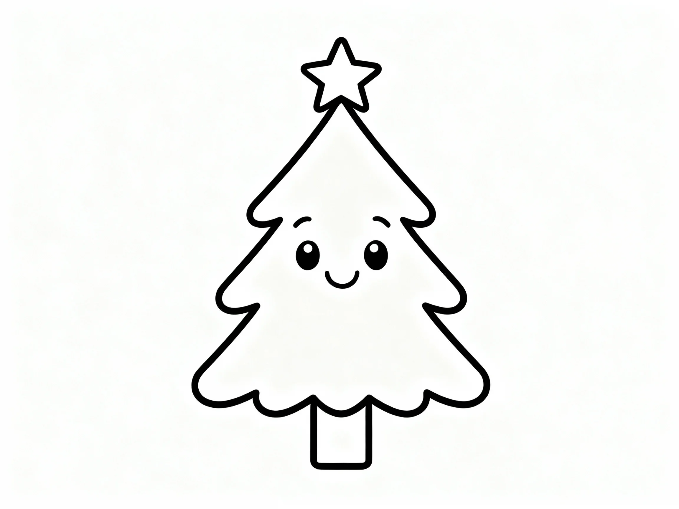Cartoon Christmas Tree Character