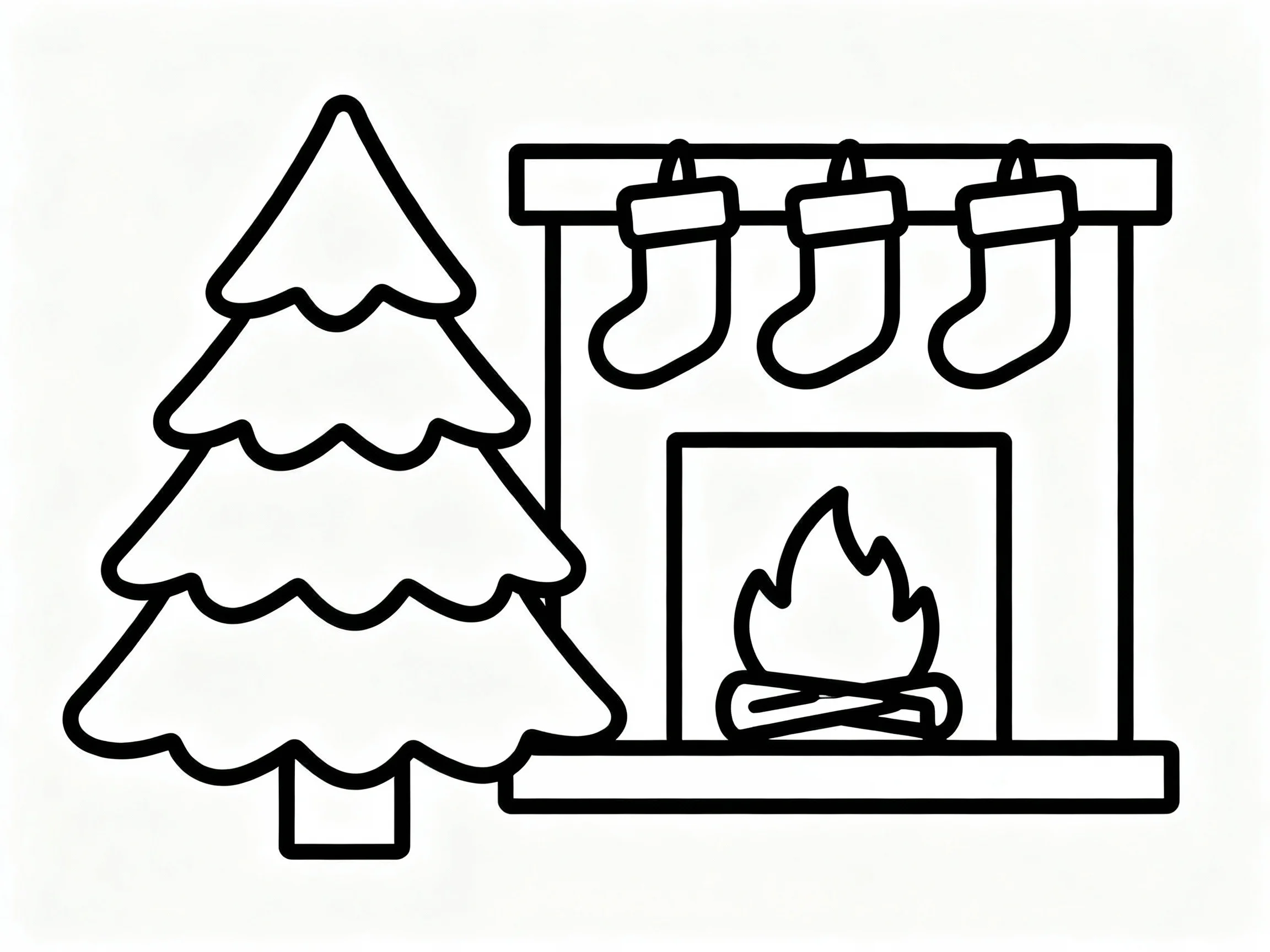 Christmas Tree with Fireplace