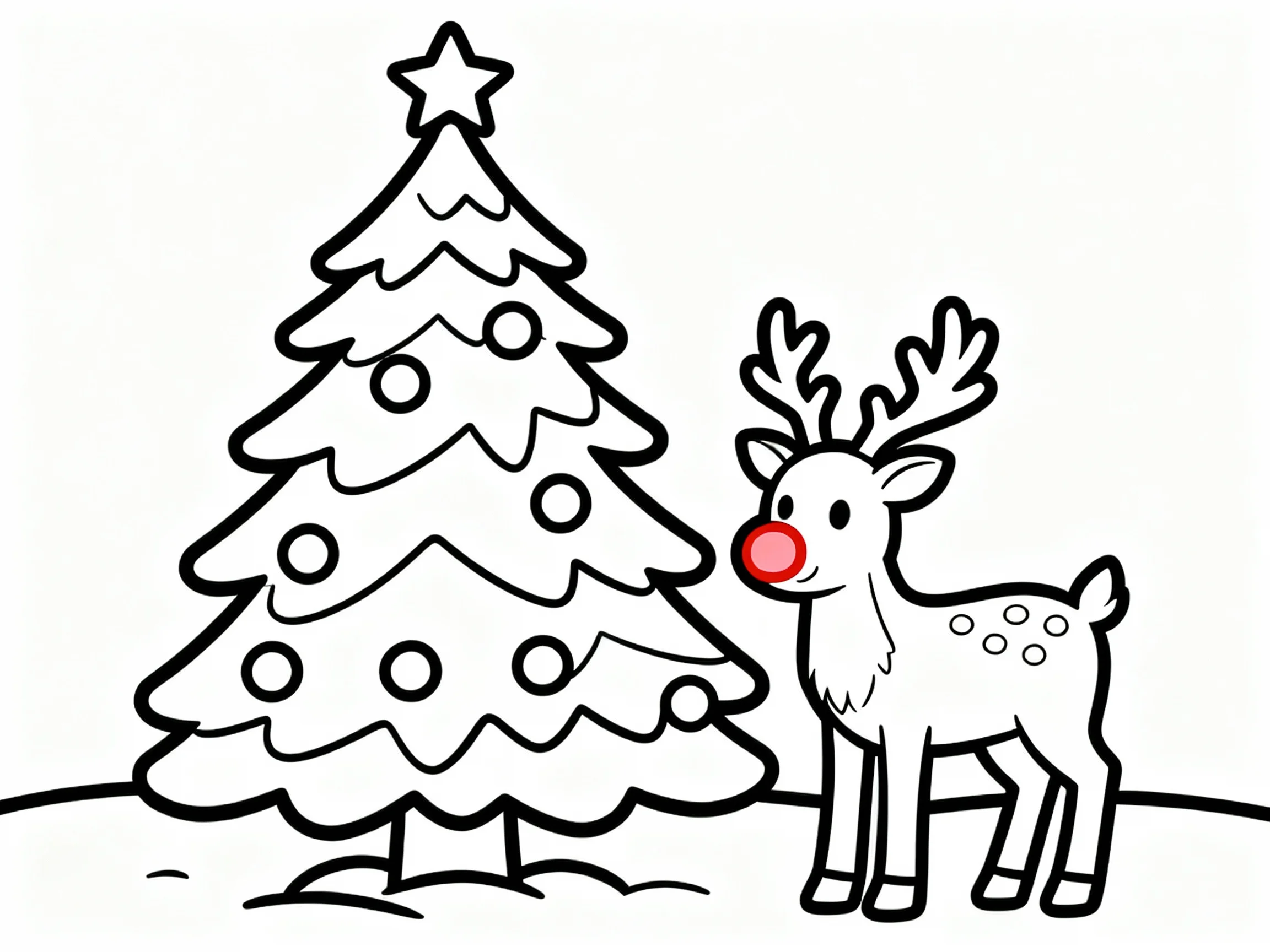 Christmas Tree with Reindeer