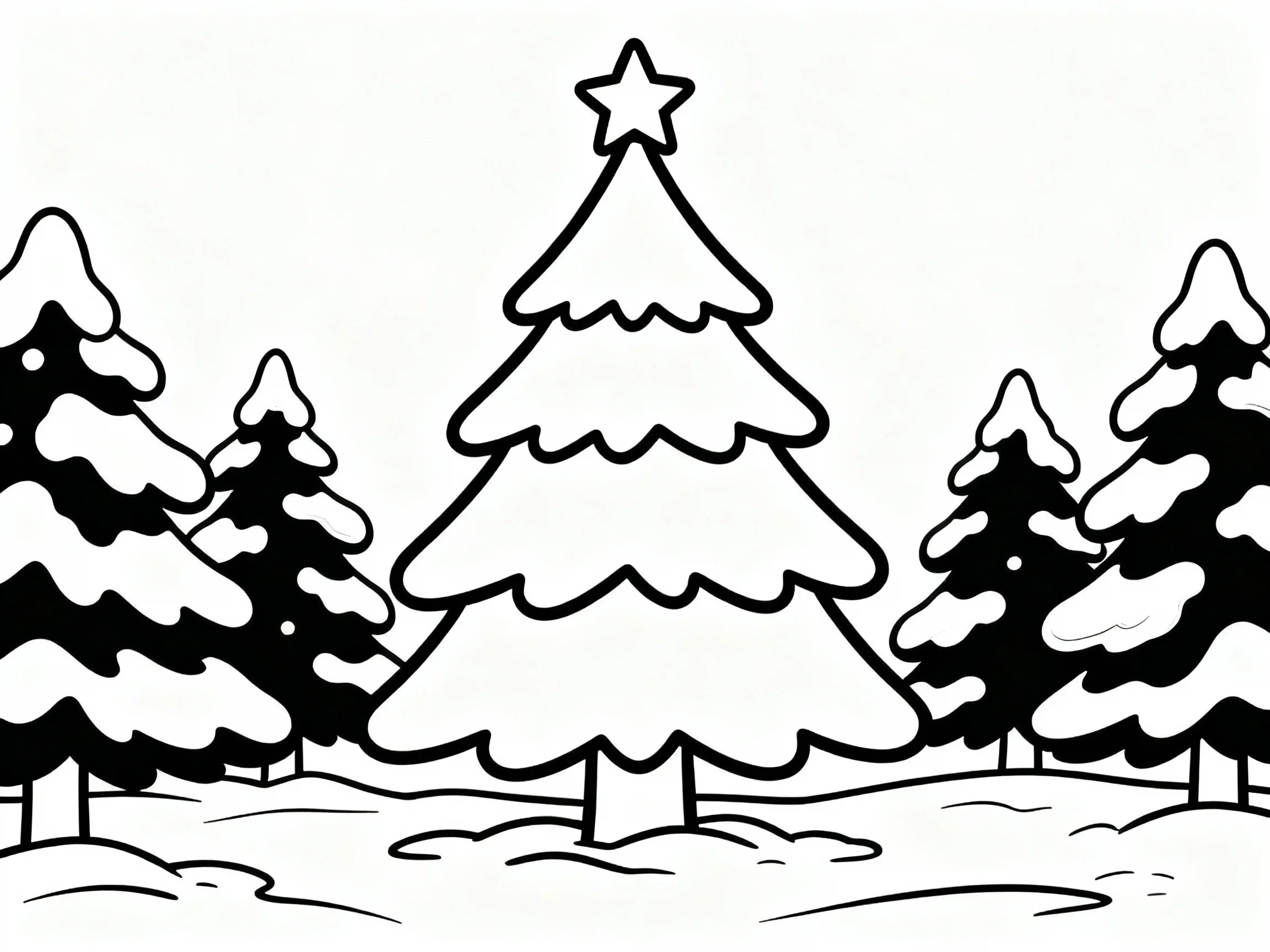 Tree in Snowy Landscape