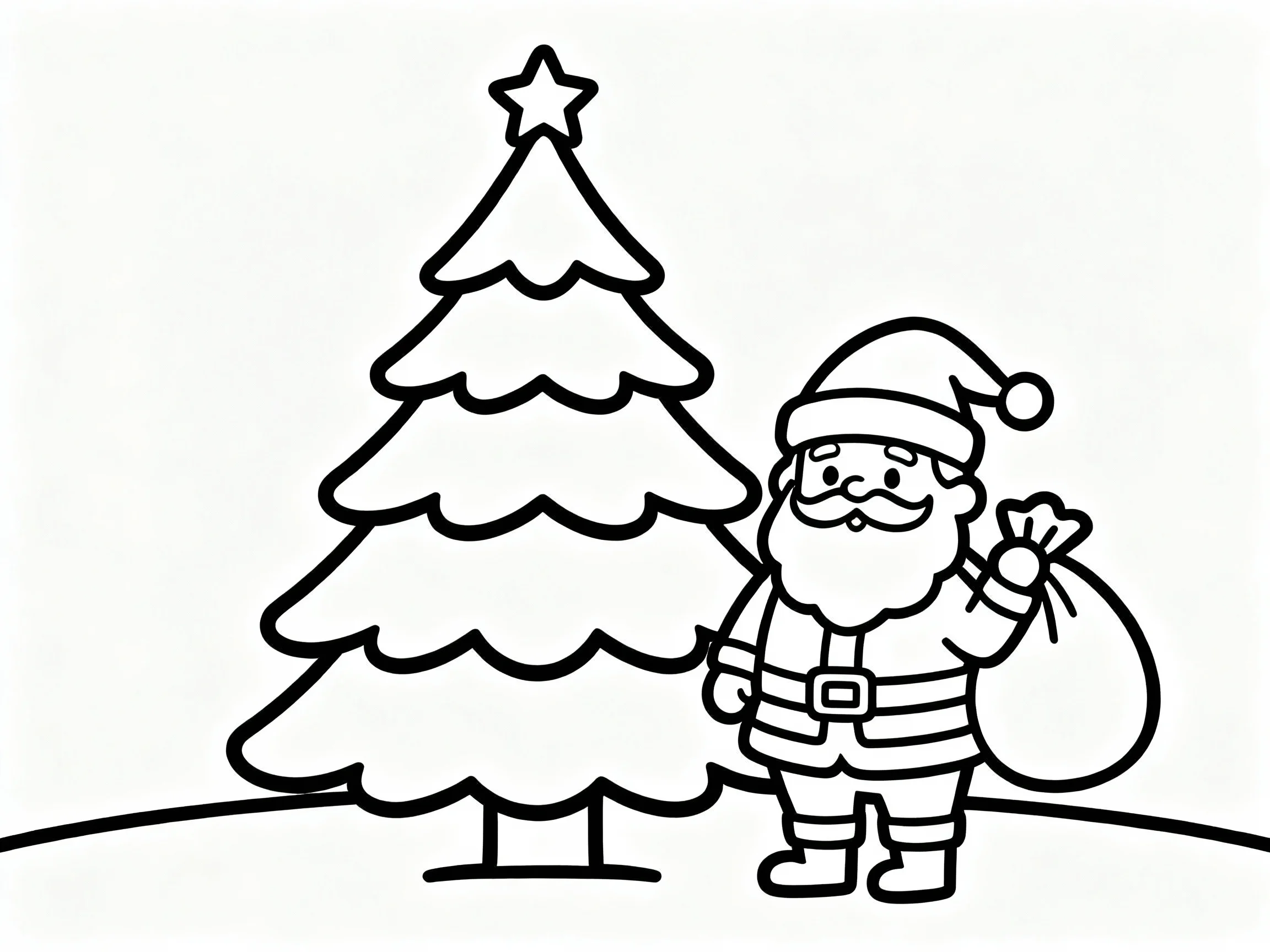 Christmas Tree with Santa