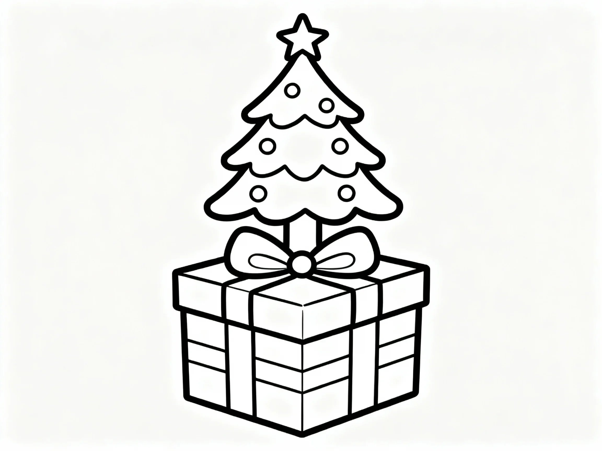 Decorated Tree with Present Base