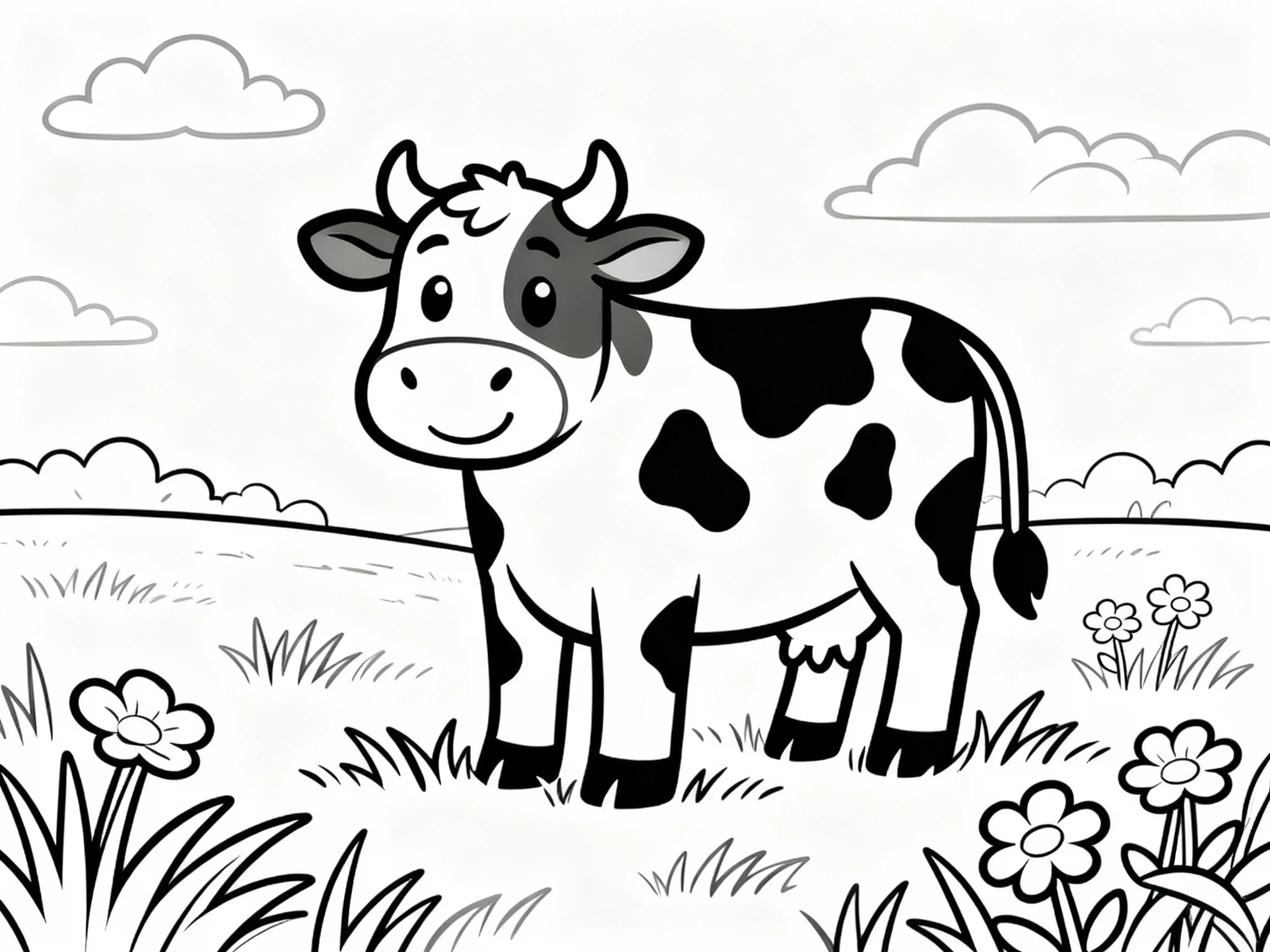 Happy Cow in the Meadow