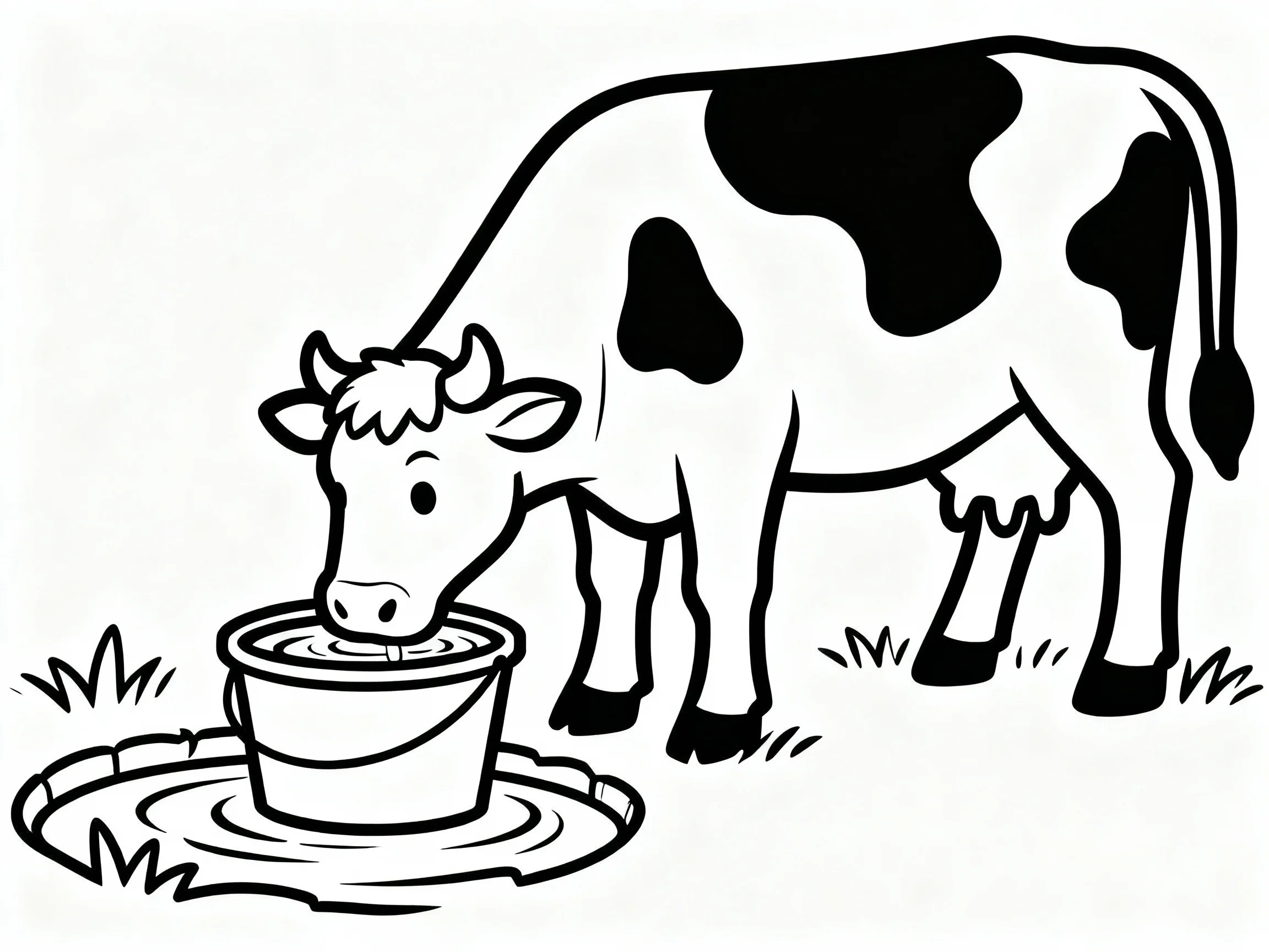 Cow Drinking Water