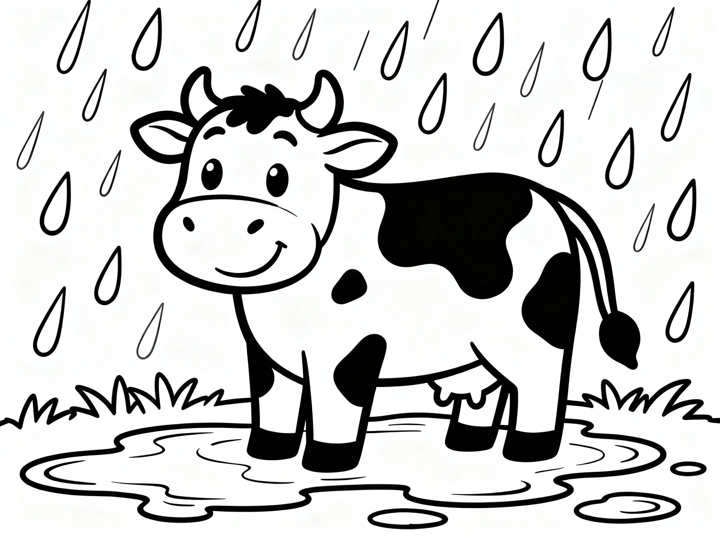 Cow in the Rain