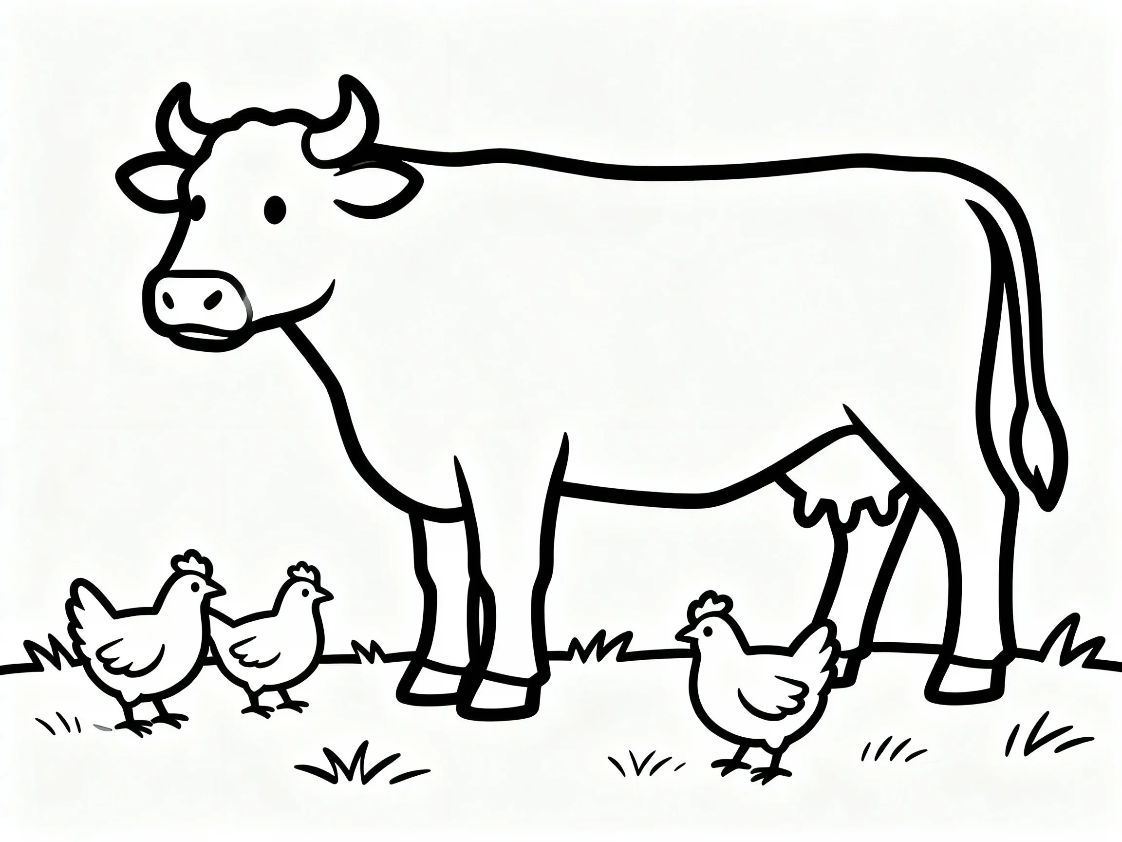 Cow and Chickens