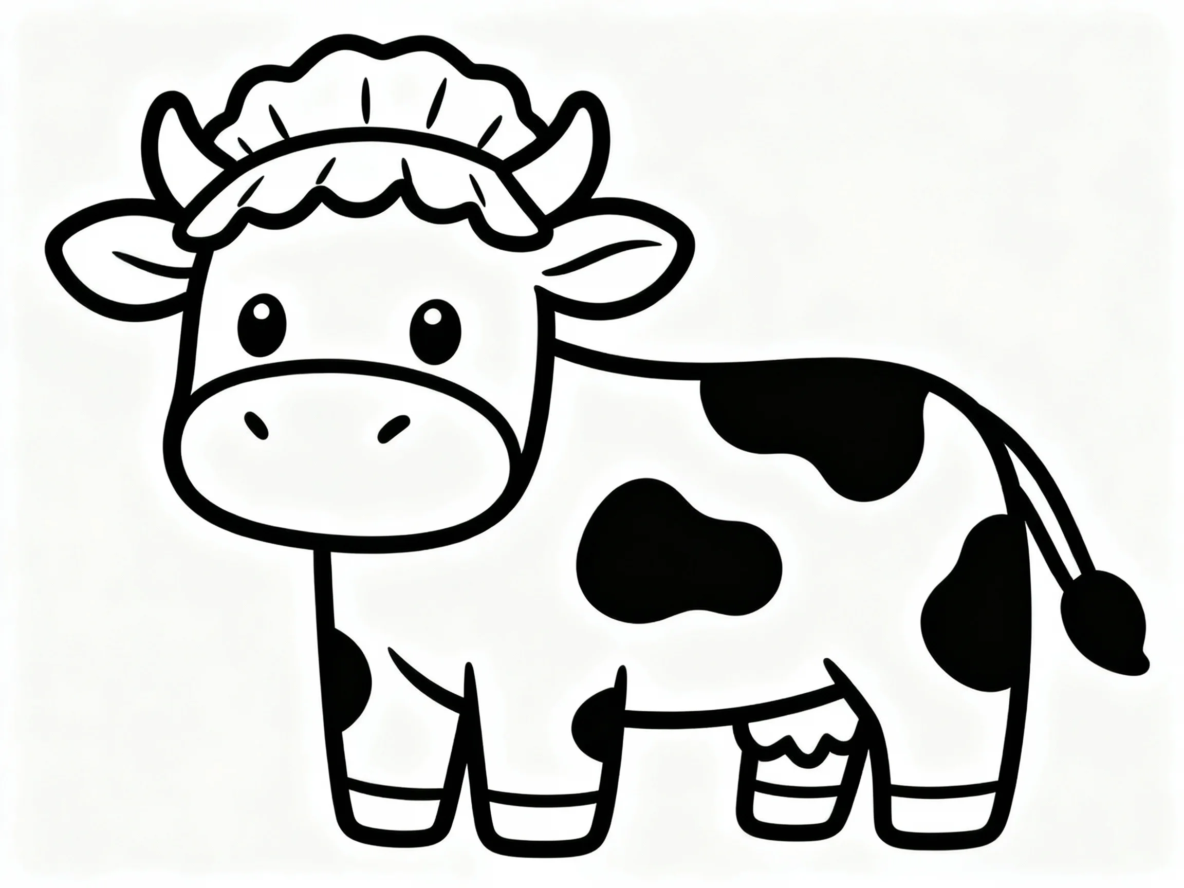 Cow Wearing Bonnet