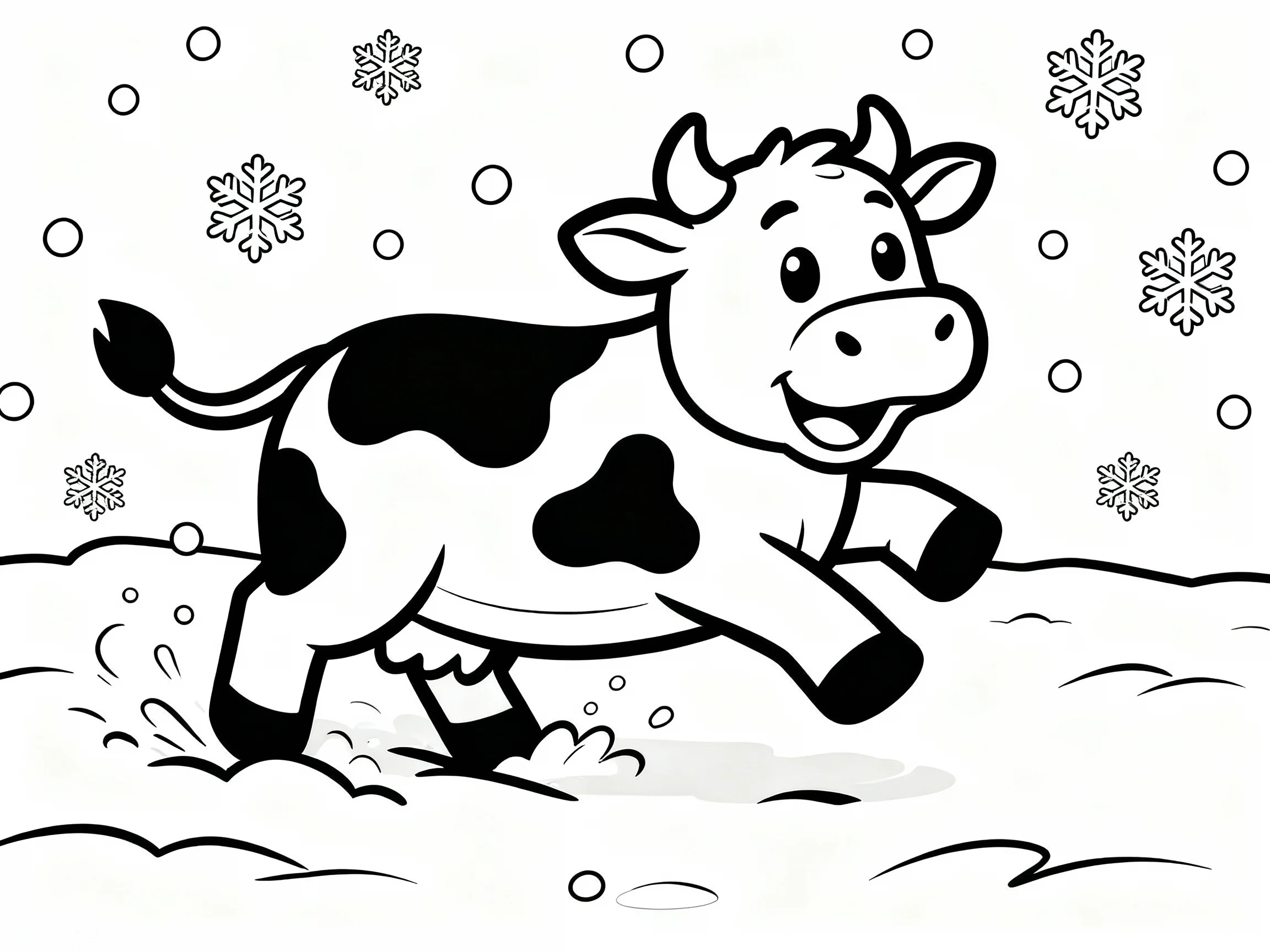 Cow in the Snow