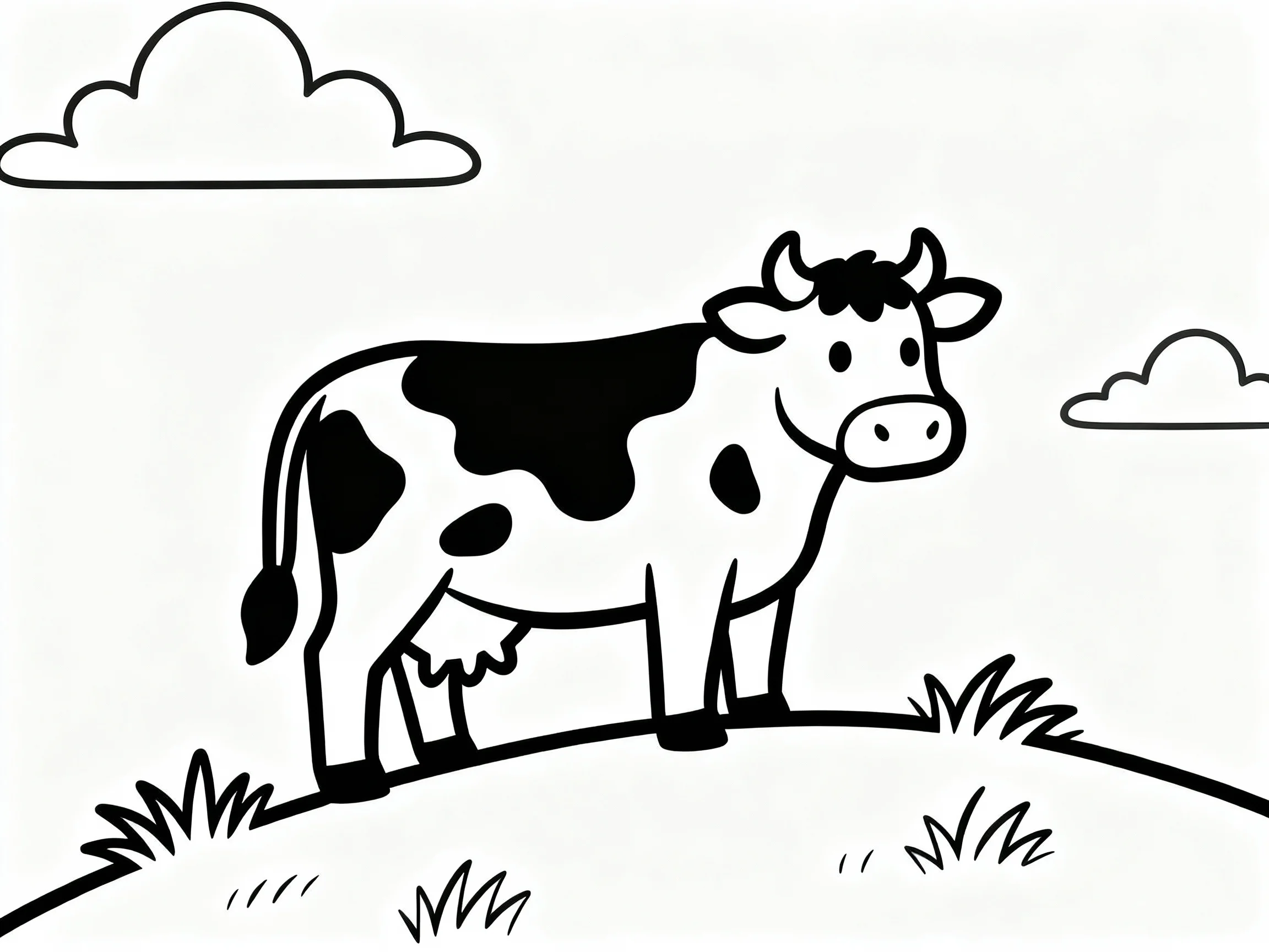 Cow on a Hillside