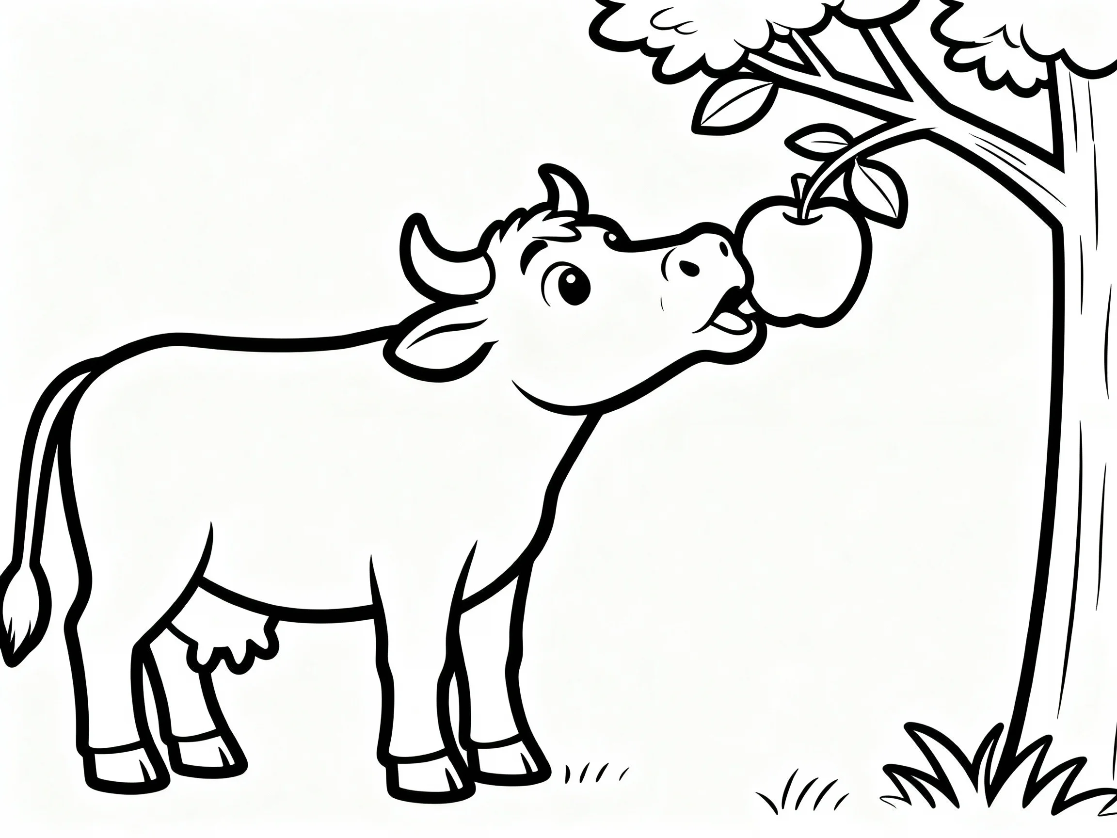 Cow Eating Apple