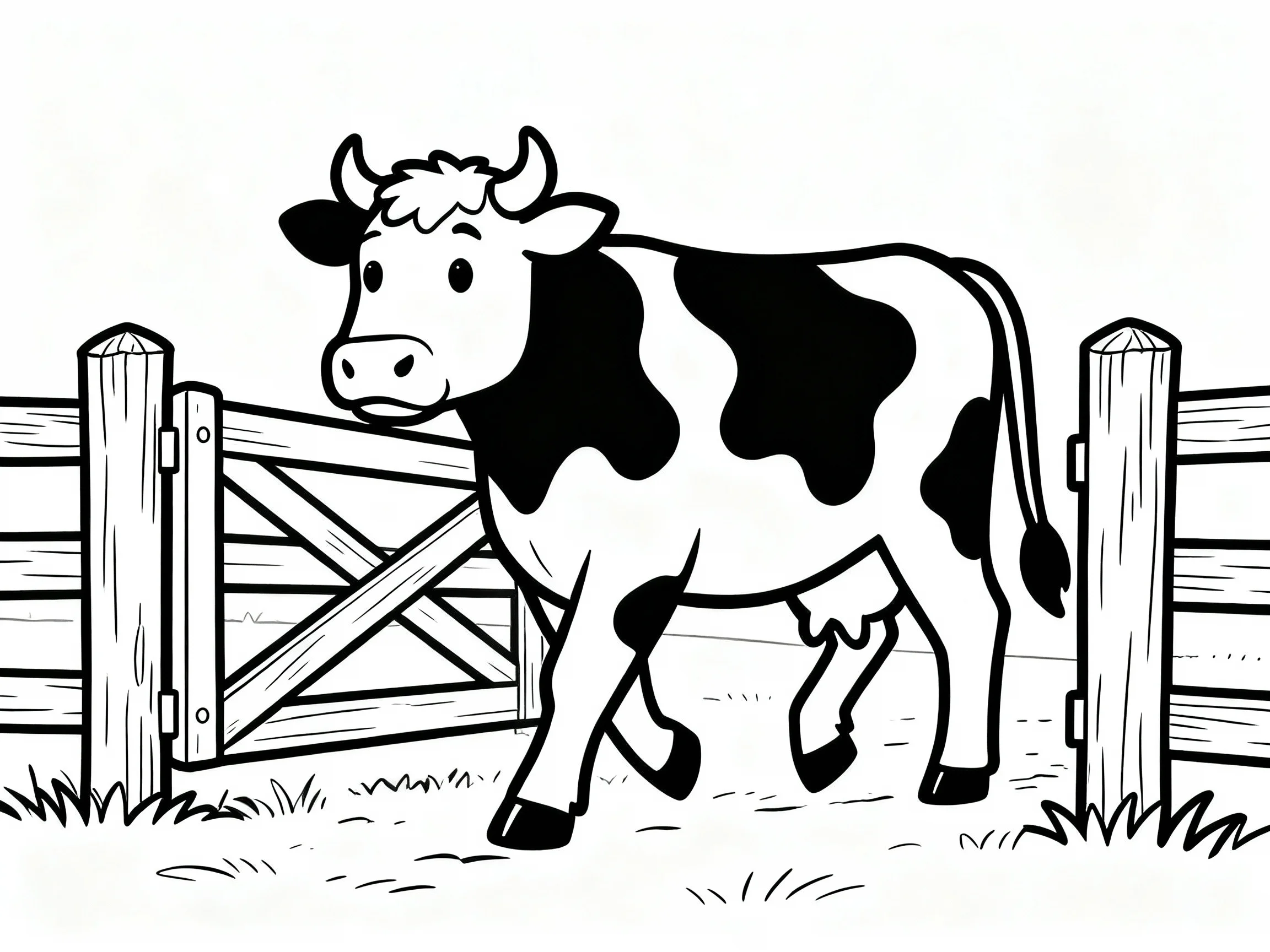 Cow at Farm Gate