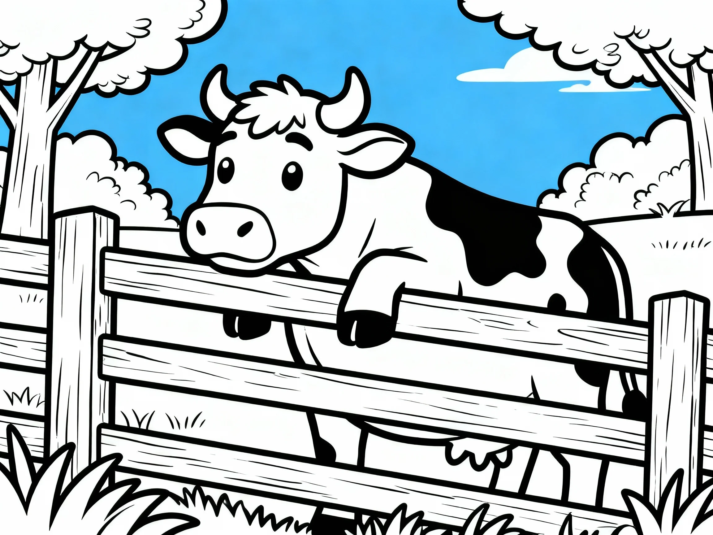 Cow by the Fence