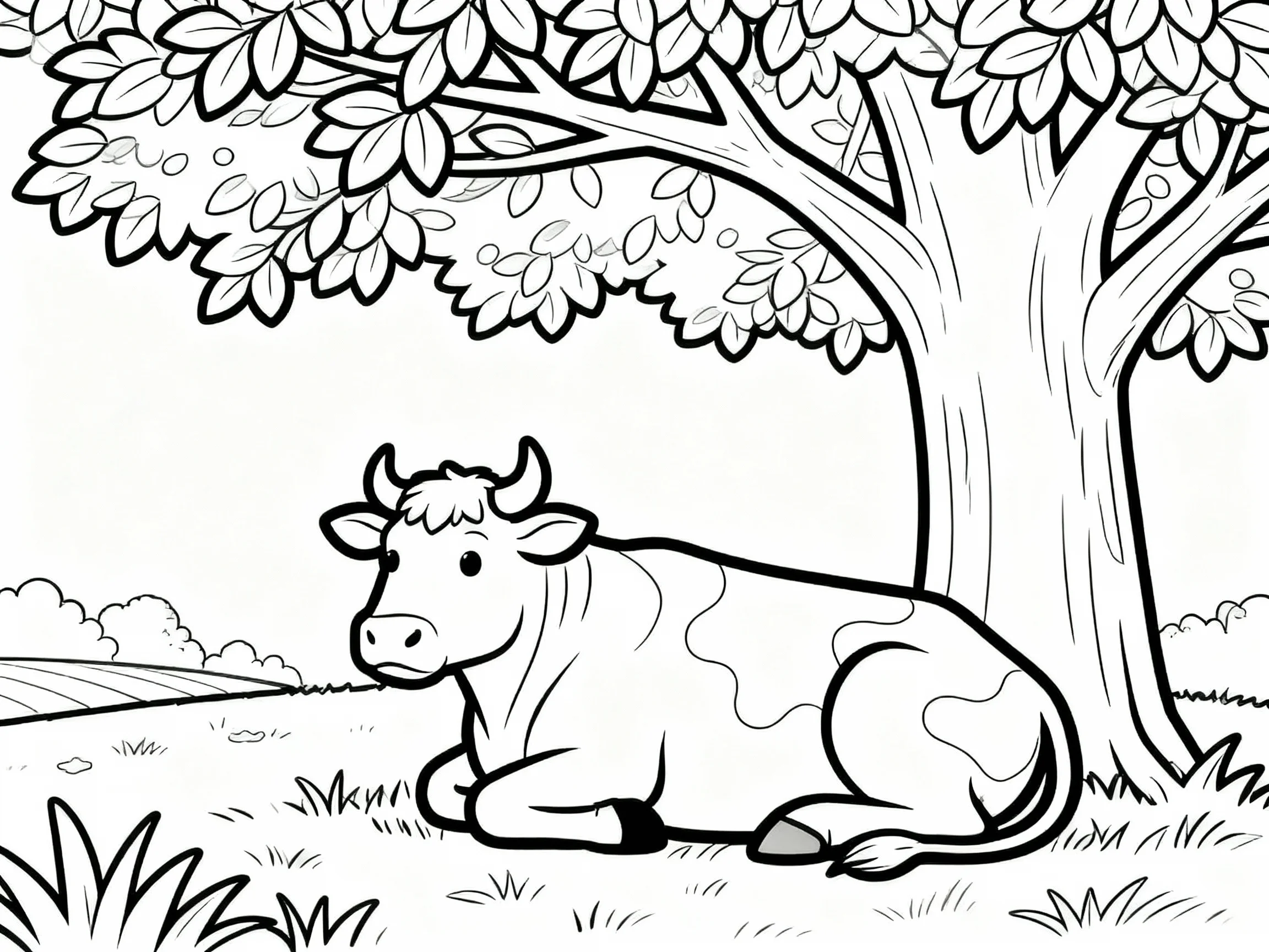 Cow Under a Tree