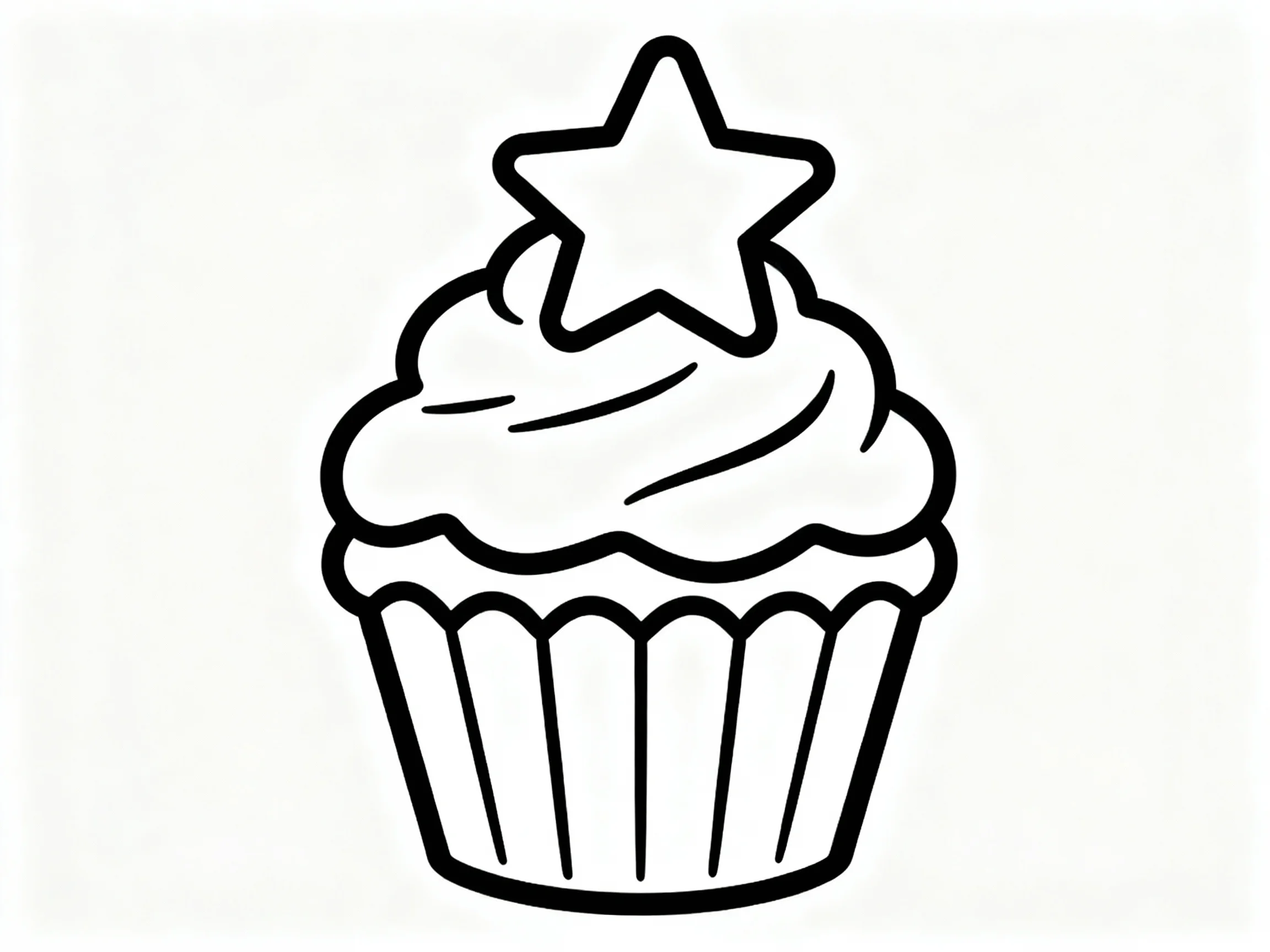Cupcake coloring page preview