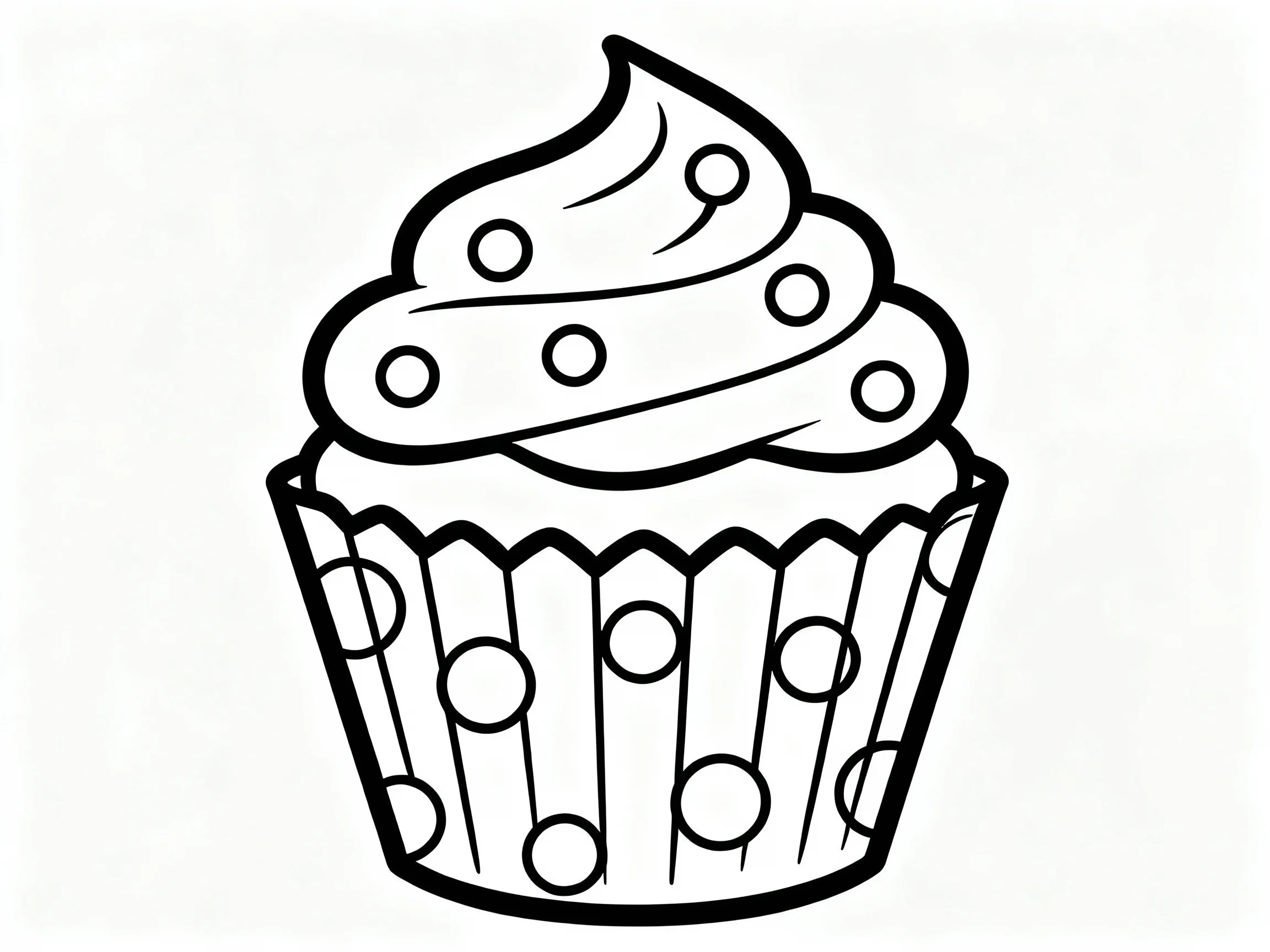 Cupcake with Polka Dots