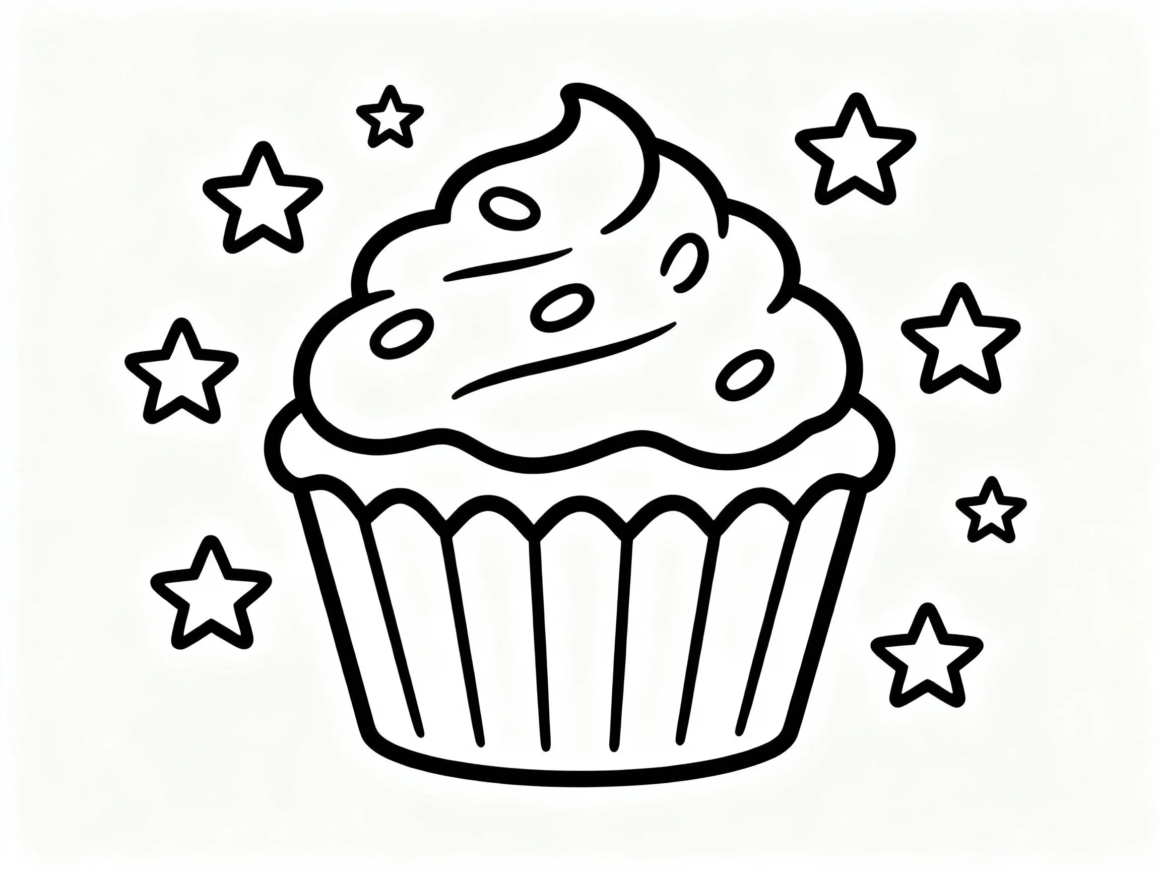 Cupcake with Stars