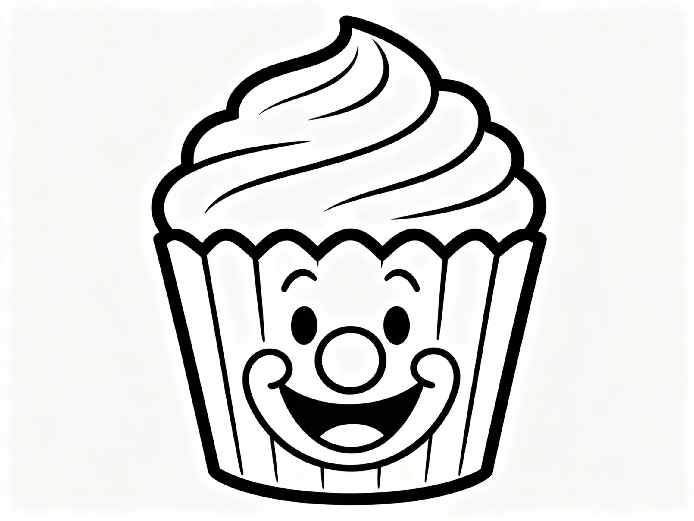 Cupcake with Clown Face