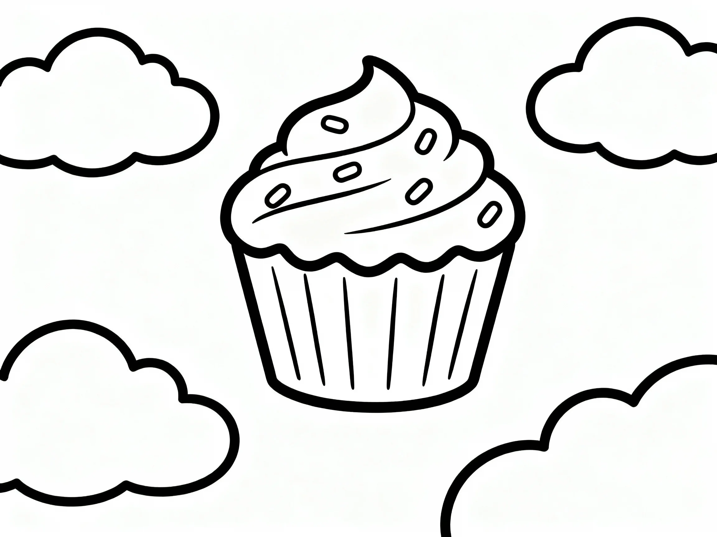 Cupcake with Clouds