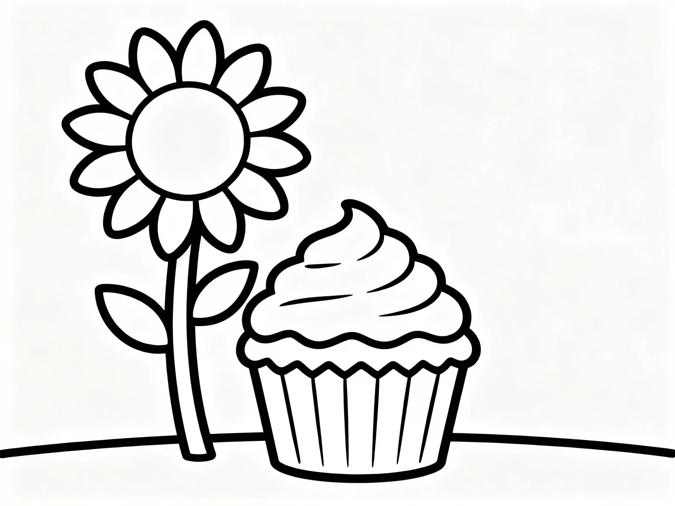 Cupcake with Sunflower