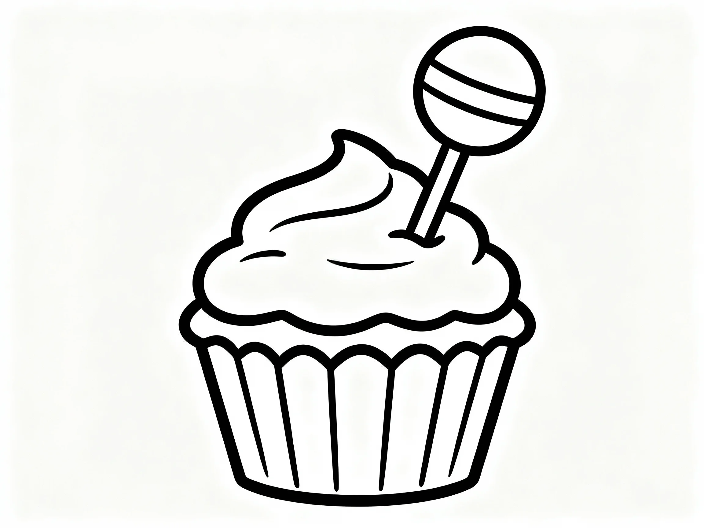 Cupcake with Lollipop