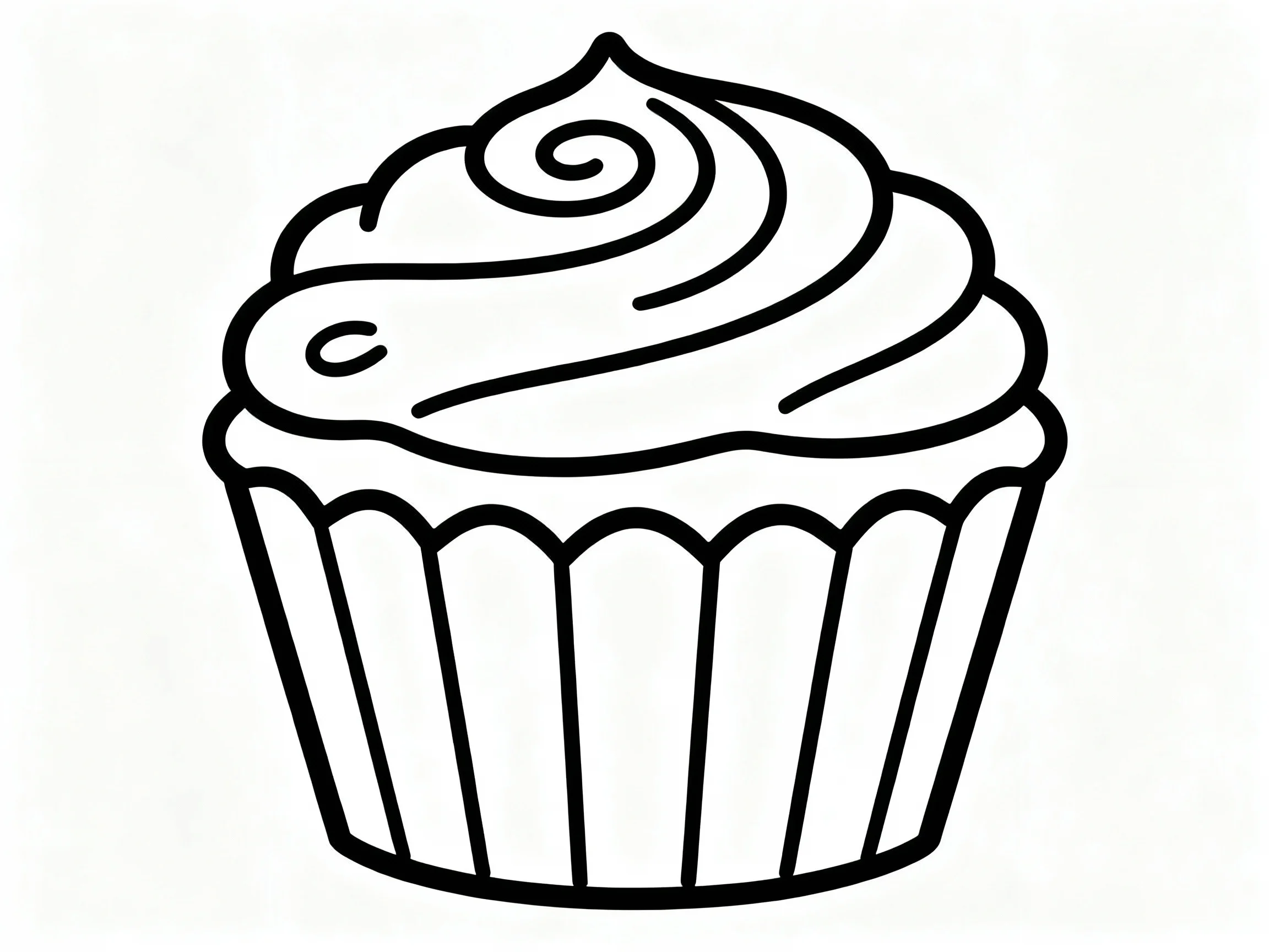 Cupcake with Swirl Wrapper