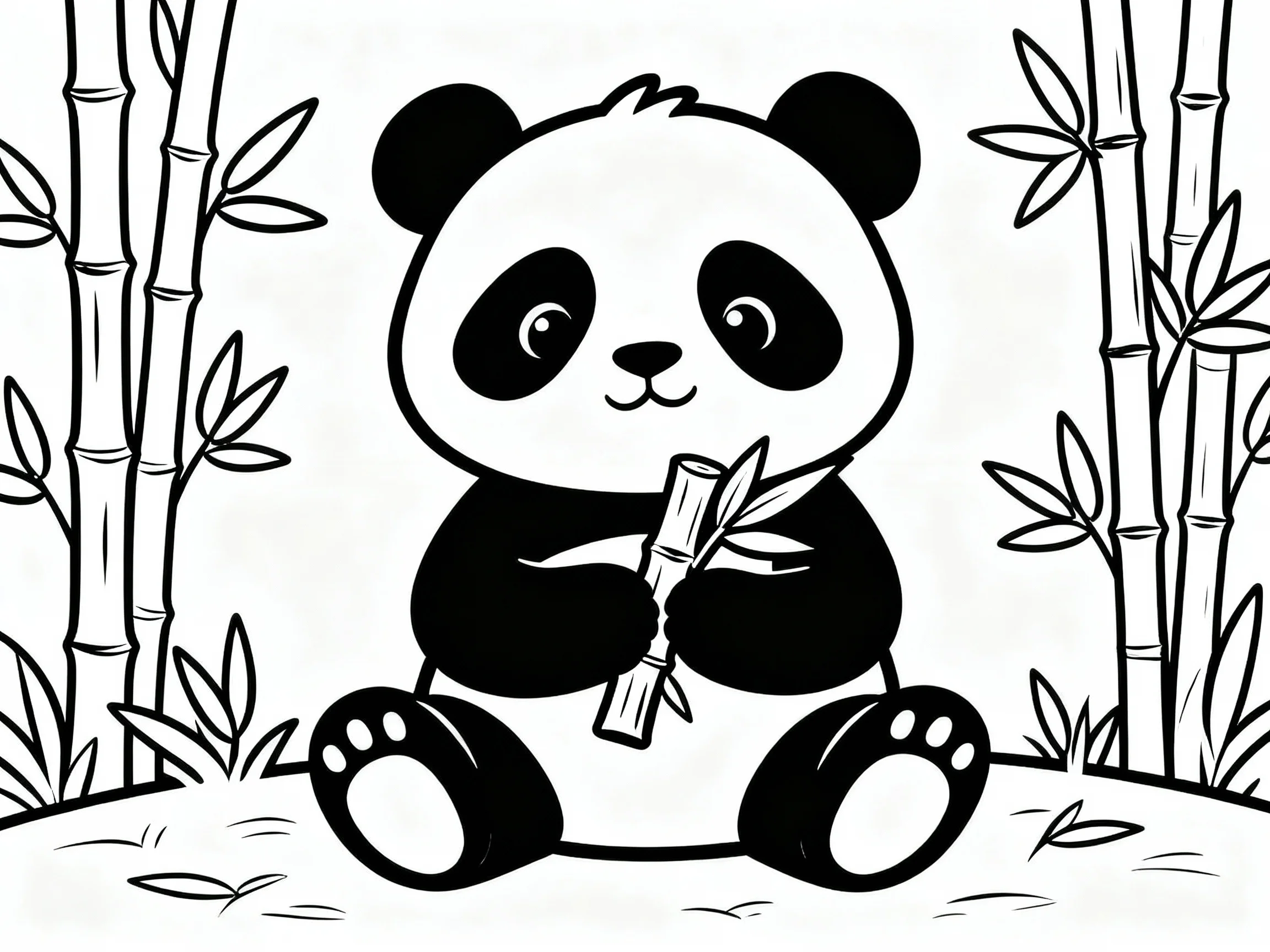 Panda Eating Bamboo