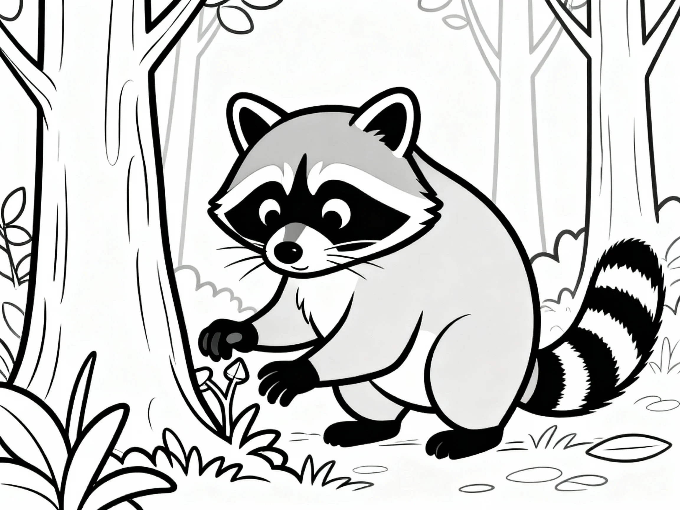 Raccoon Exploring