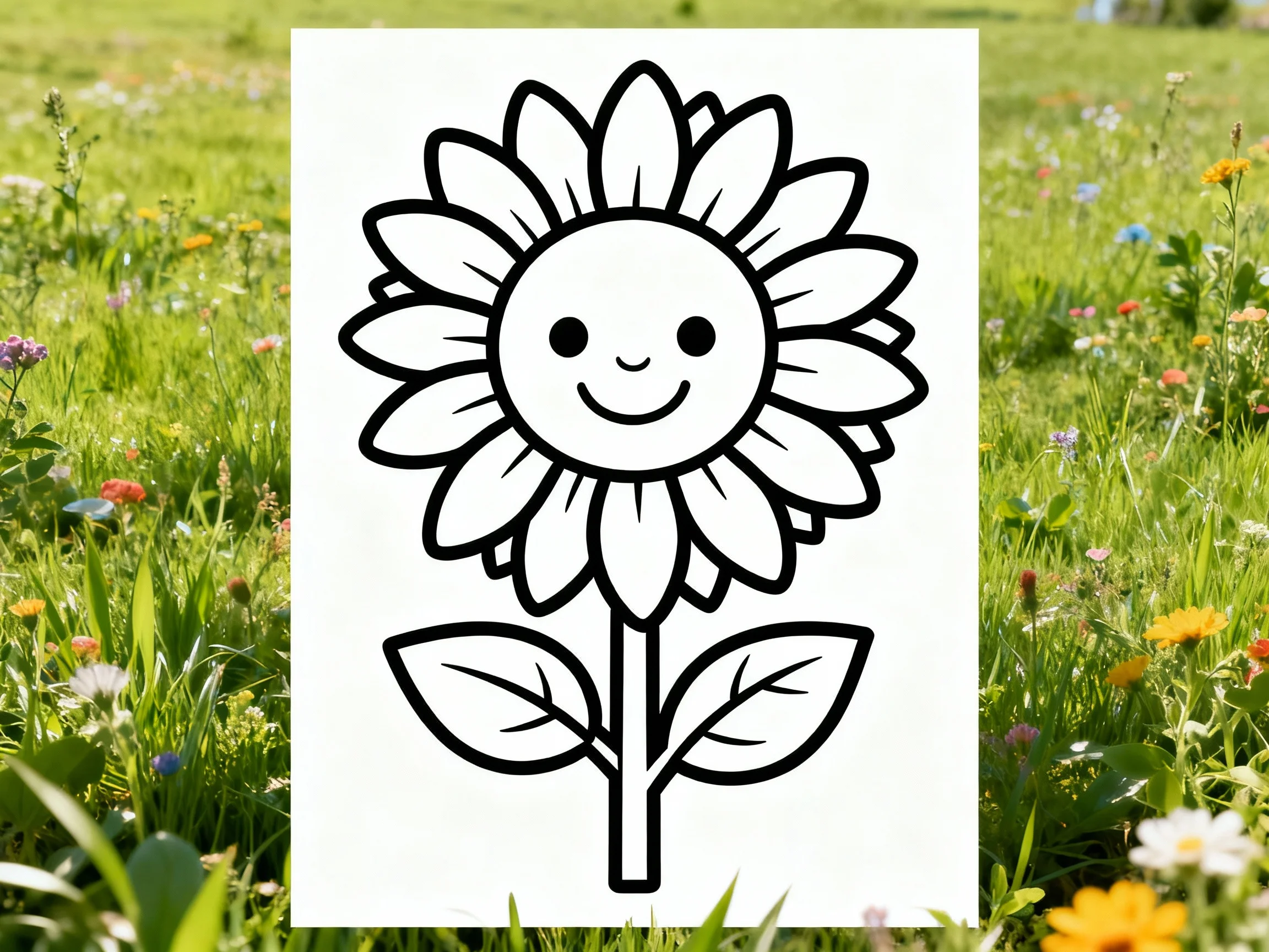 Cute coloring page preview