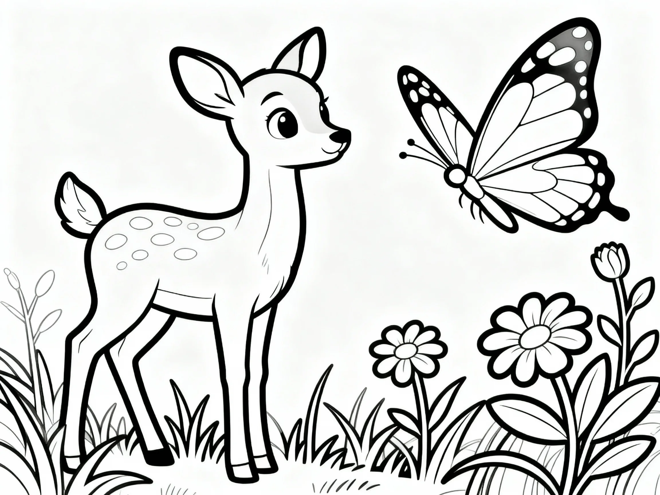 Deer with Butterfly